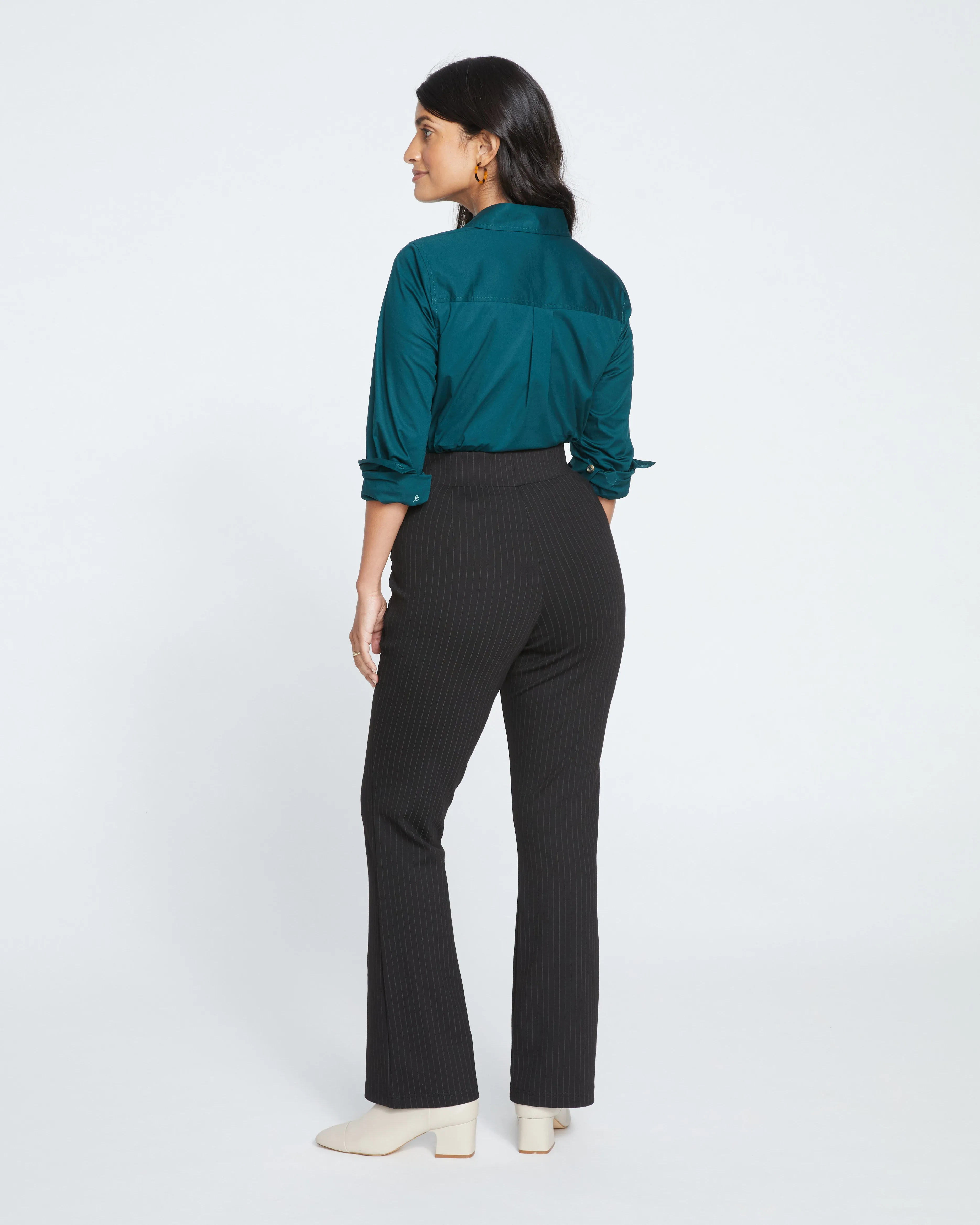 Pull On Bootcut Ponte Pants - Slate Pinstripe sold by Universal Standard product image thumbnail 4