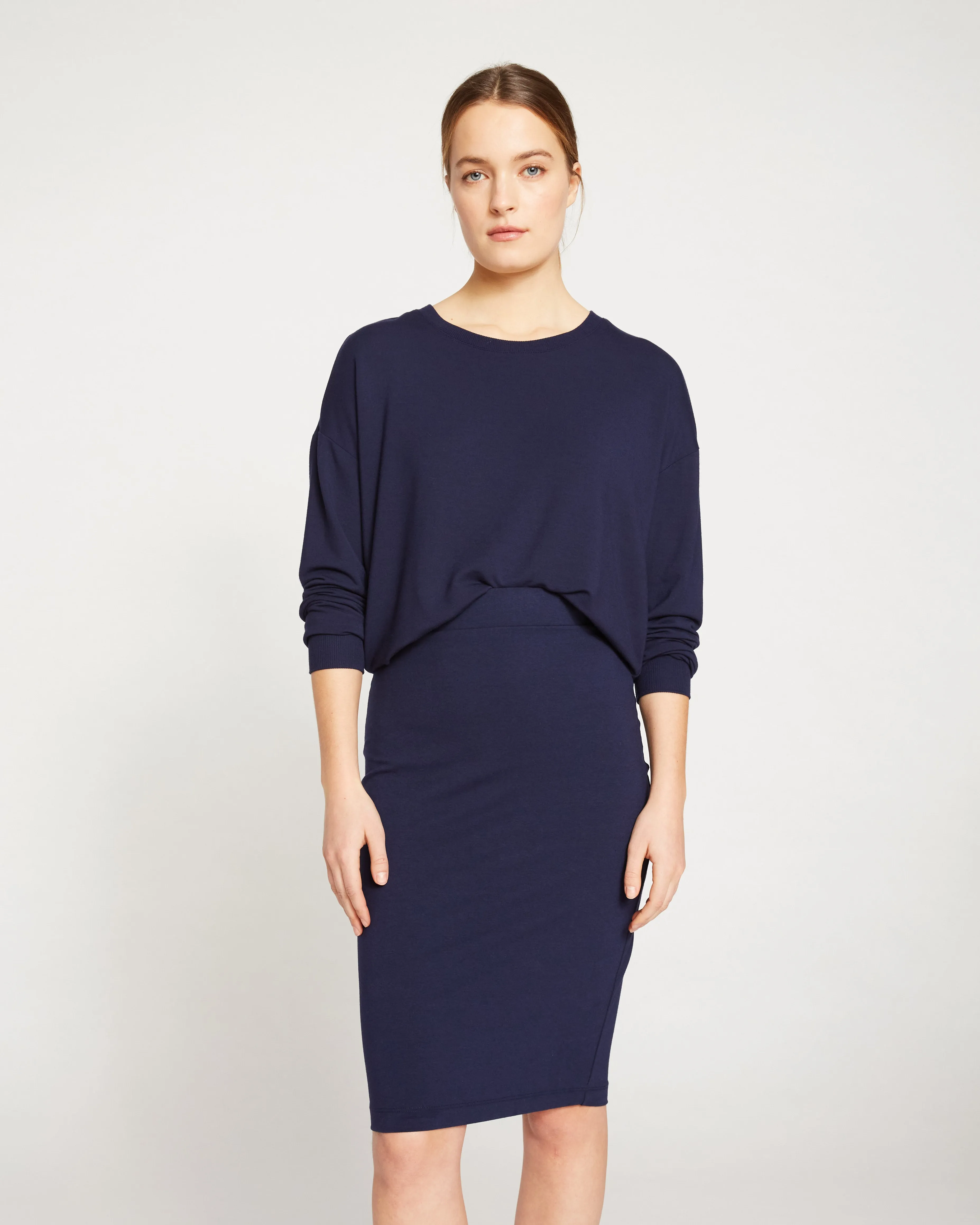 Danube Jersey Skirt - Navy sold by Universal Standard product image thumbnail 3