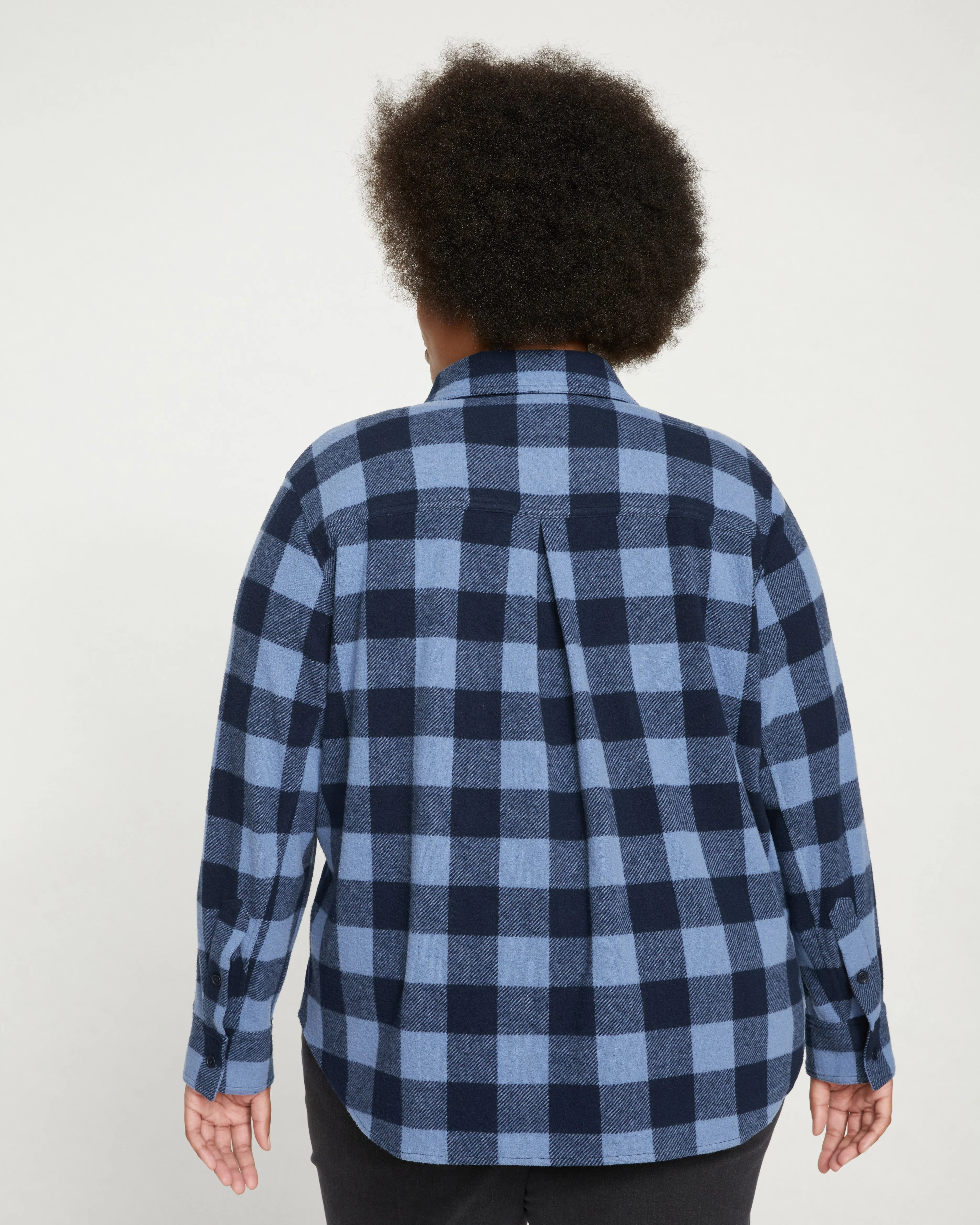 Maine Stretch Flannel Shirt - Midnight Plaid sold by Universal Standard product image thumbnail 5