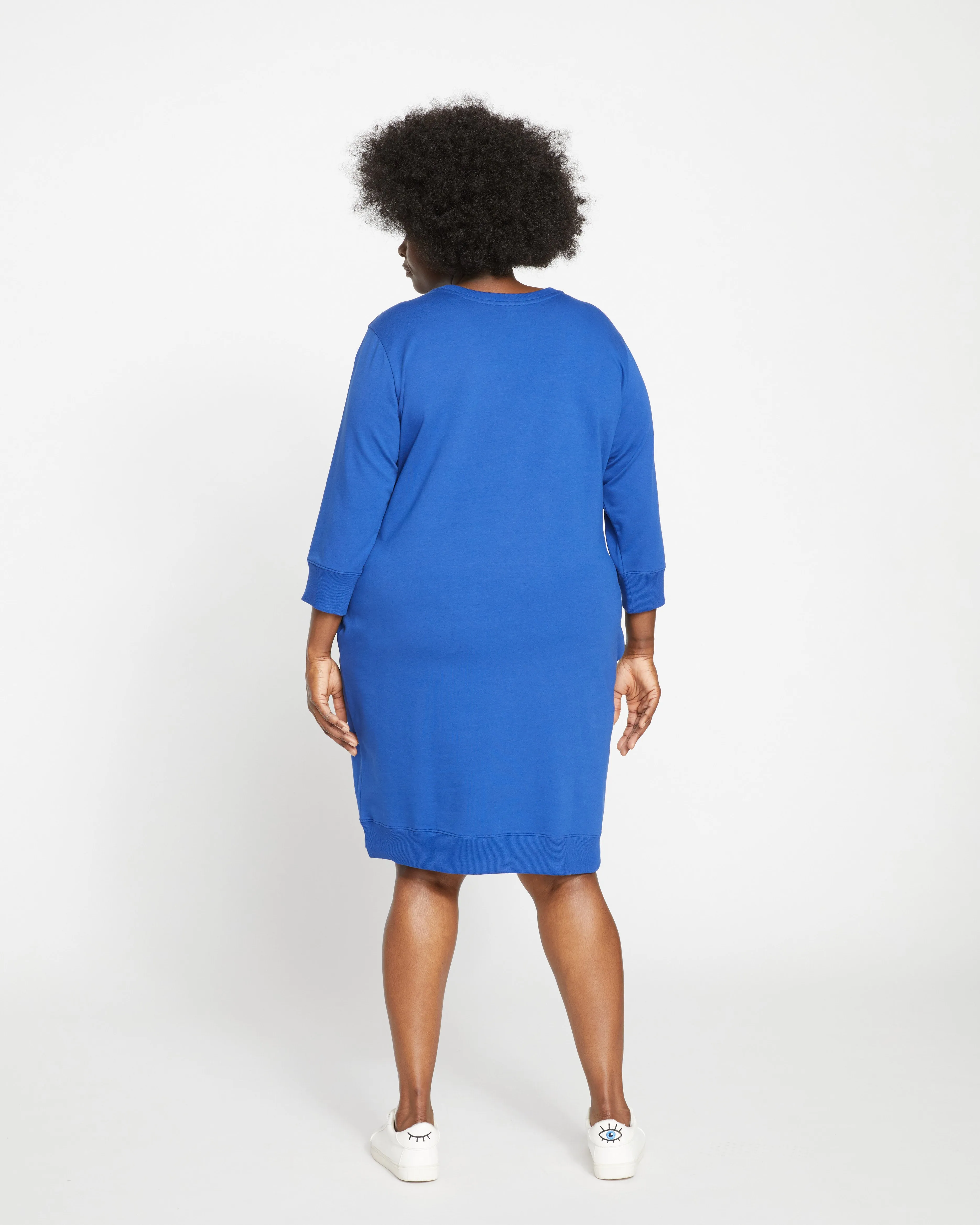 Classic Light Terry Tie Sweatshirt Dress - Lapis sold by Universal Standard product image thumbnail 4