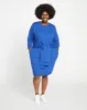 Classic Light Terry Tie Sweatshirt Dress - Lapis sold by Universal Standard