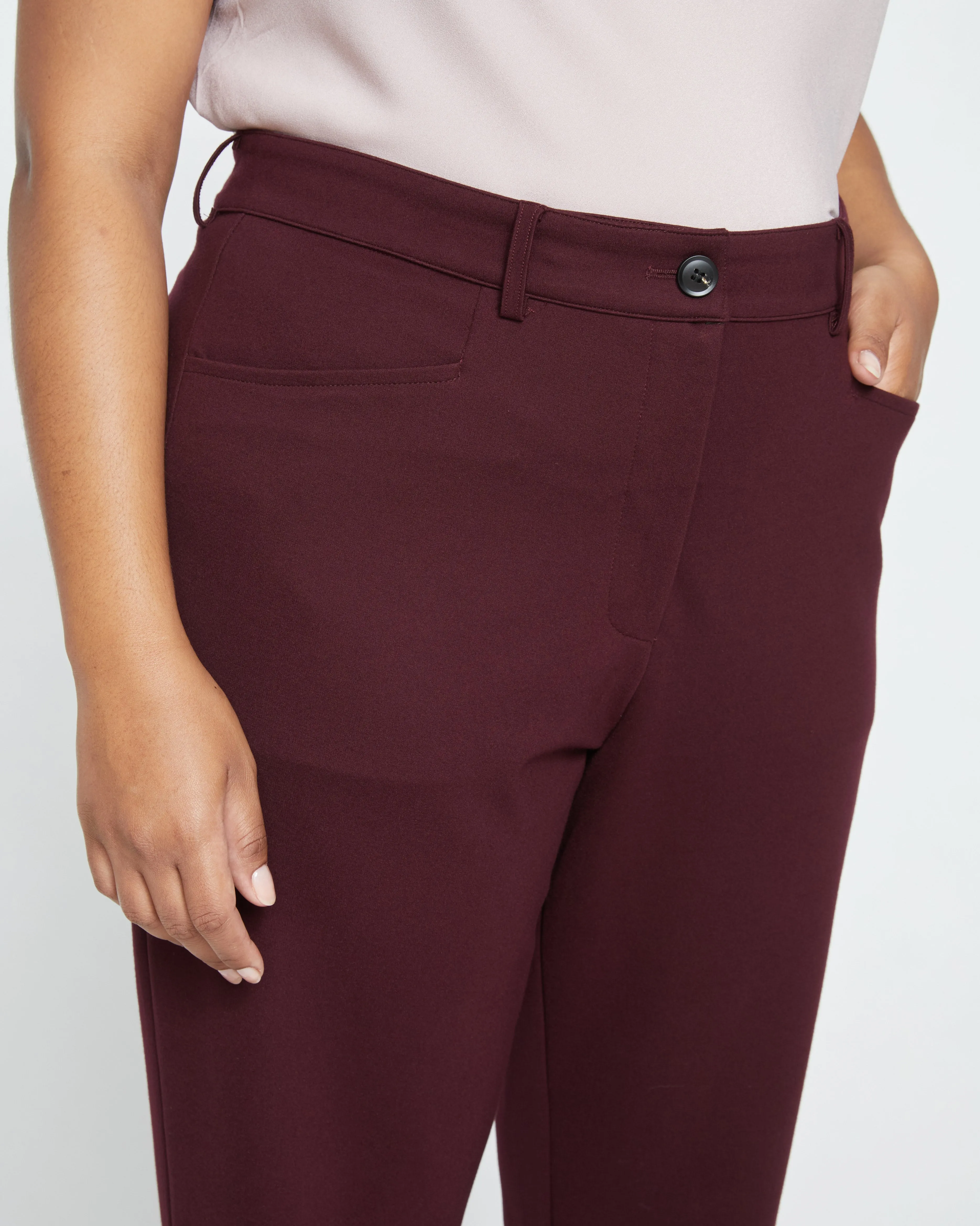 Long Cigarette Ponte Pants - Black Cherry sold by Universal Standard product image thumbnail 2