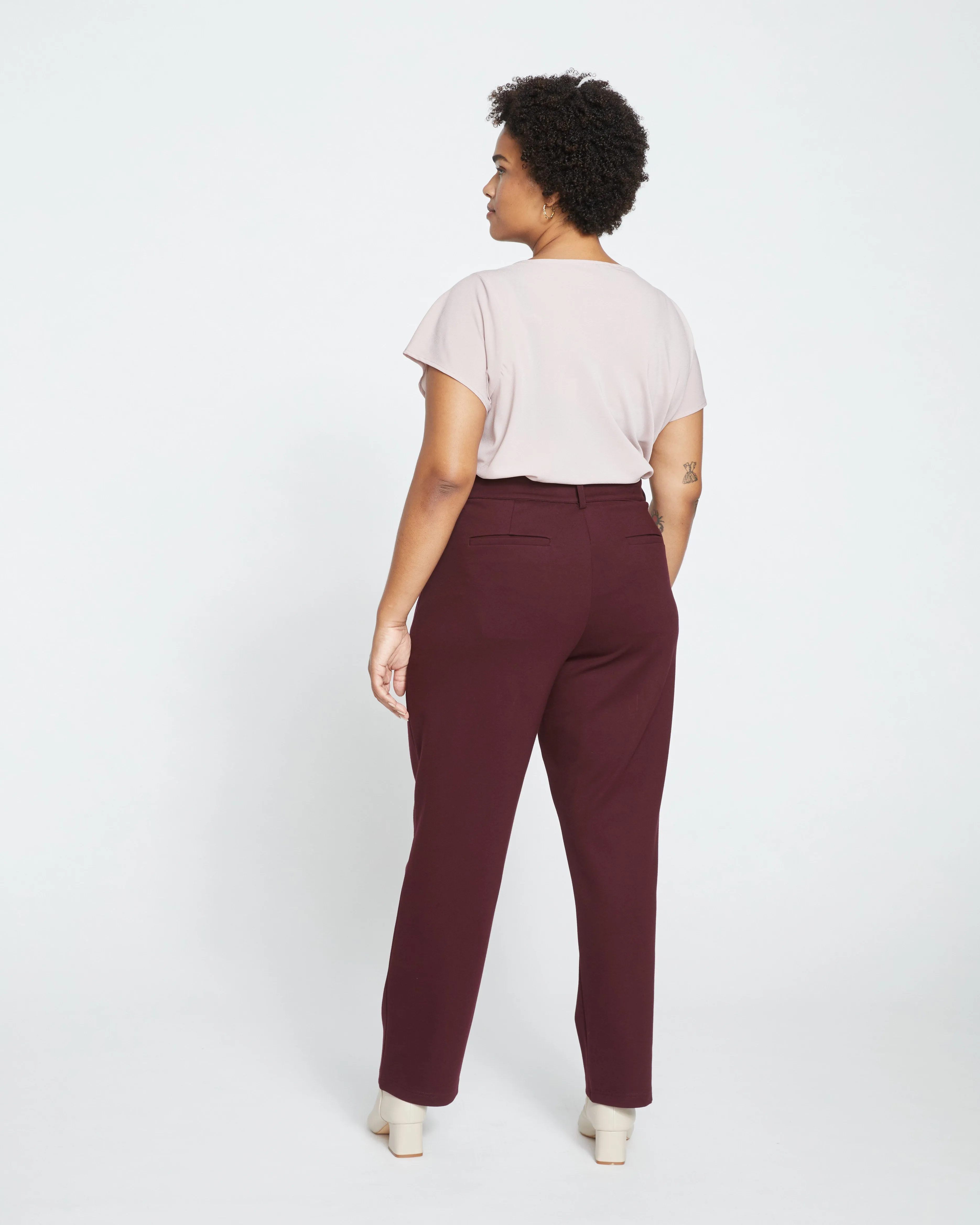 Long Cigarette Ponte Pants - Black Cherry sold by Universal Standard product image thumbnail 4