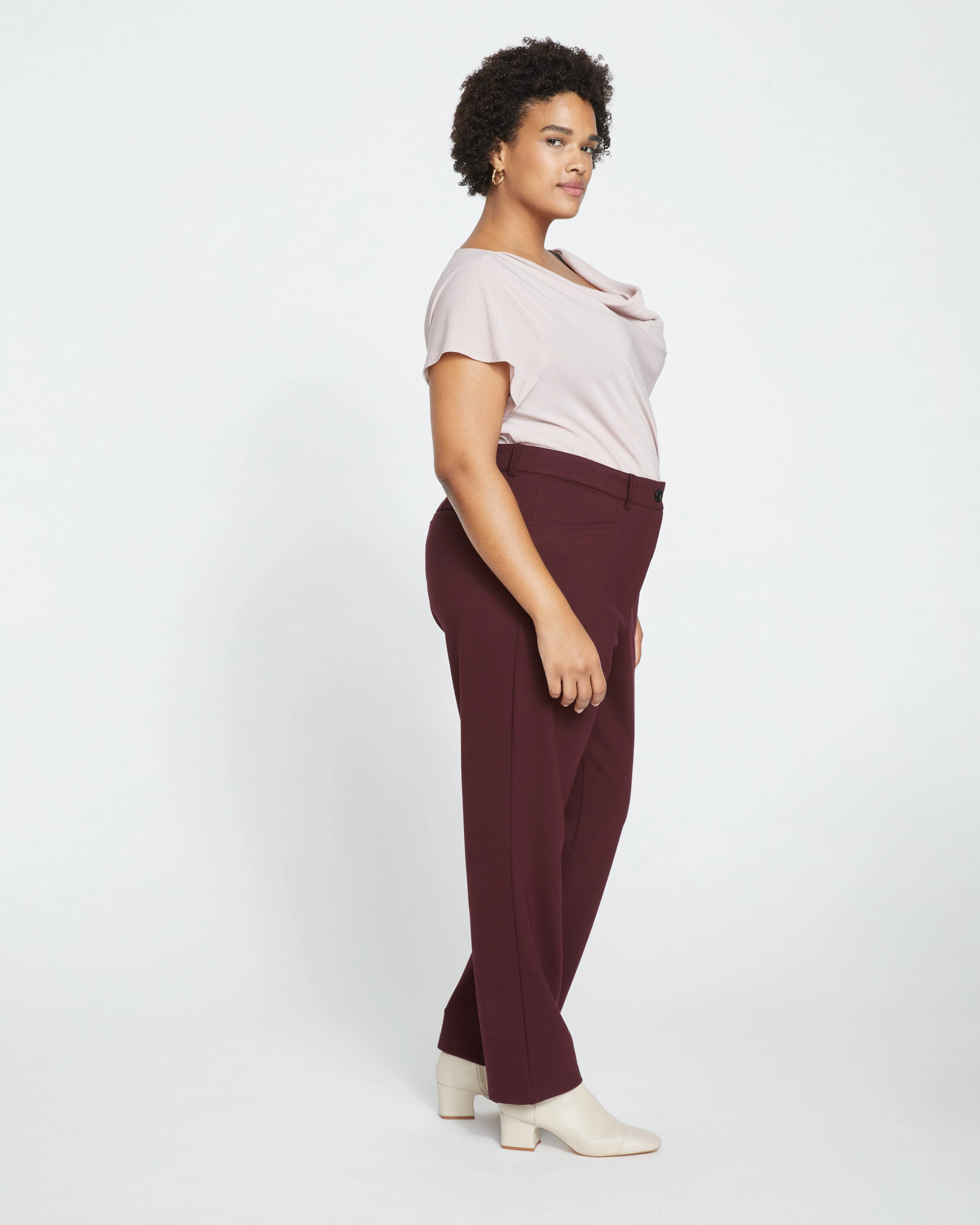 Long Cigarette Ponte Pants - Black Cherry sold by Universal Standard product image thumbnail 3