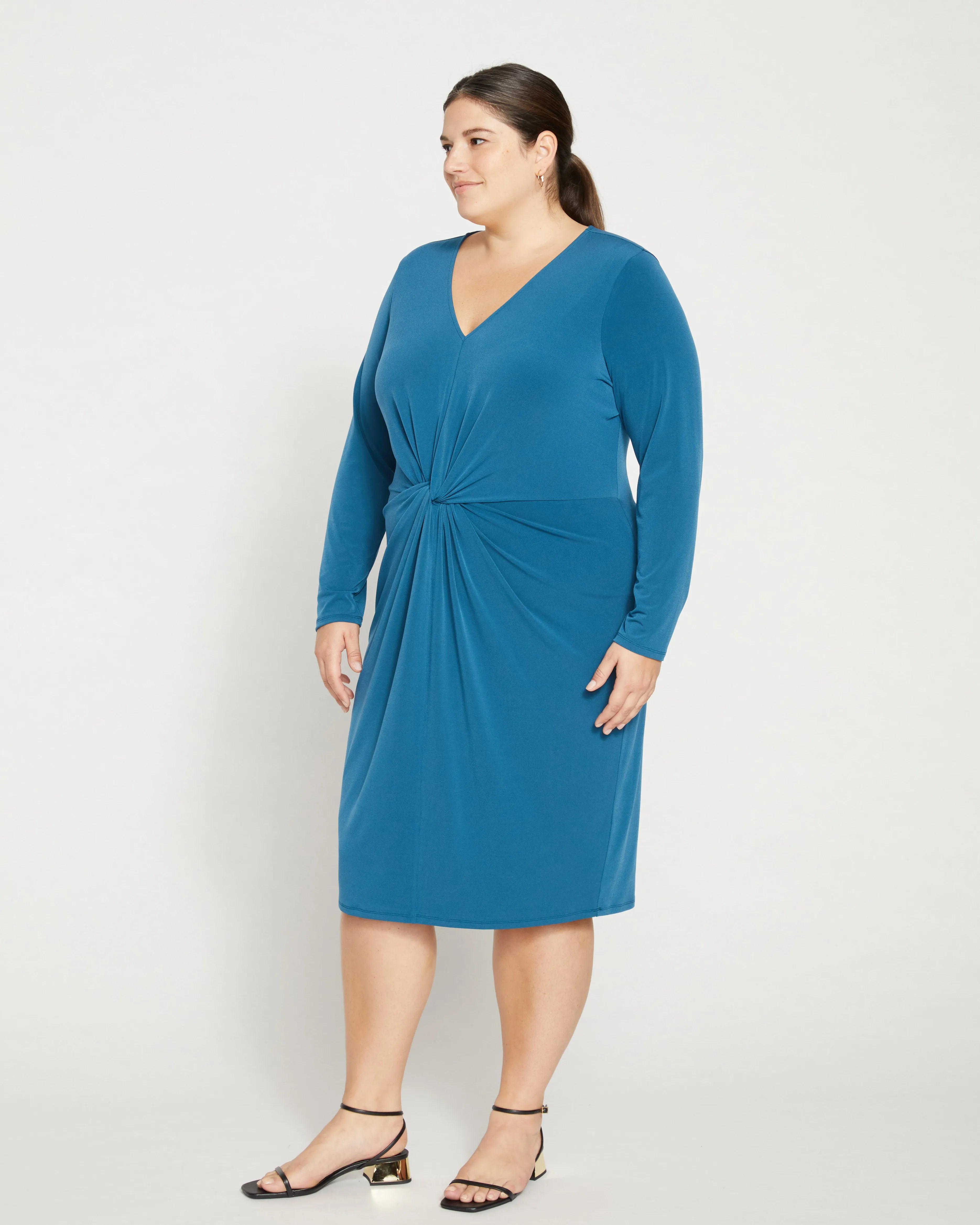 Velvety-Cool Jersey Twist Dress - Midnight Rain sold by Universal Standard product image thumbnail 3