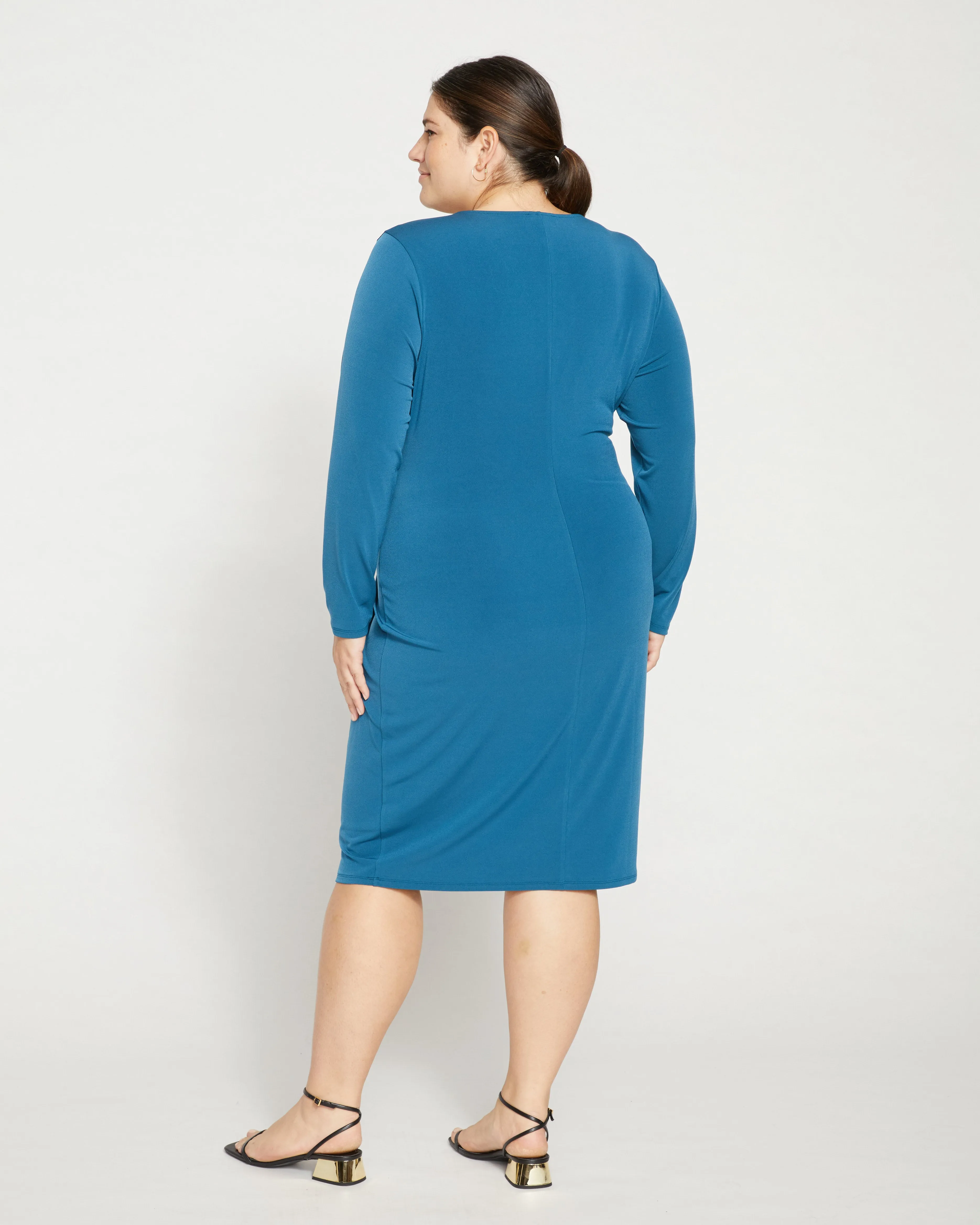 Velvety-Cool Jersey Twist Dress - Midnight Rain sold by Universal Standard product image thumbnail 4