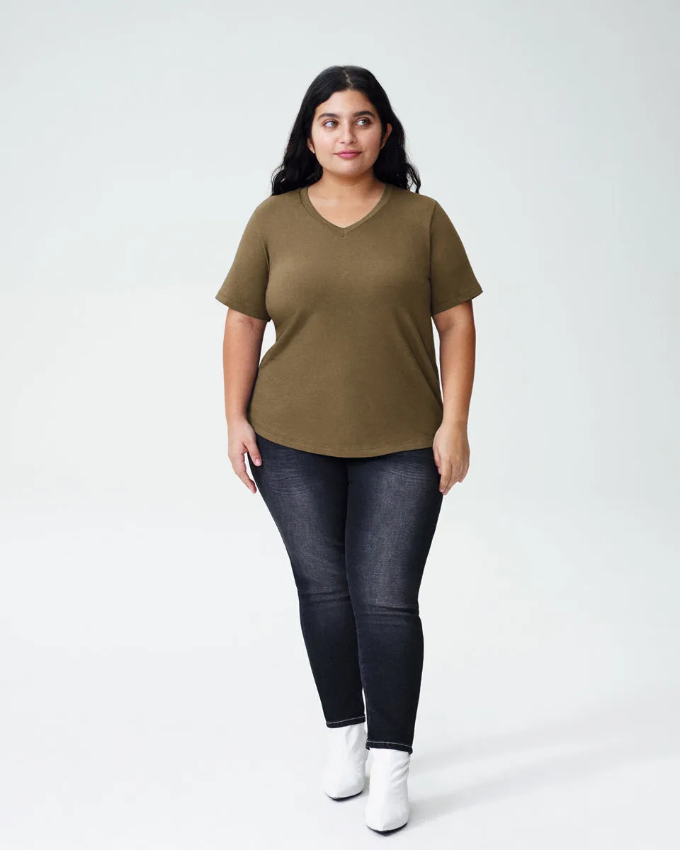 Petite V Rex - Olive sold by Universal Standard