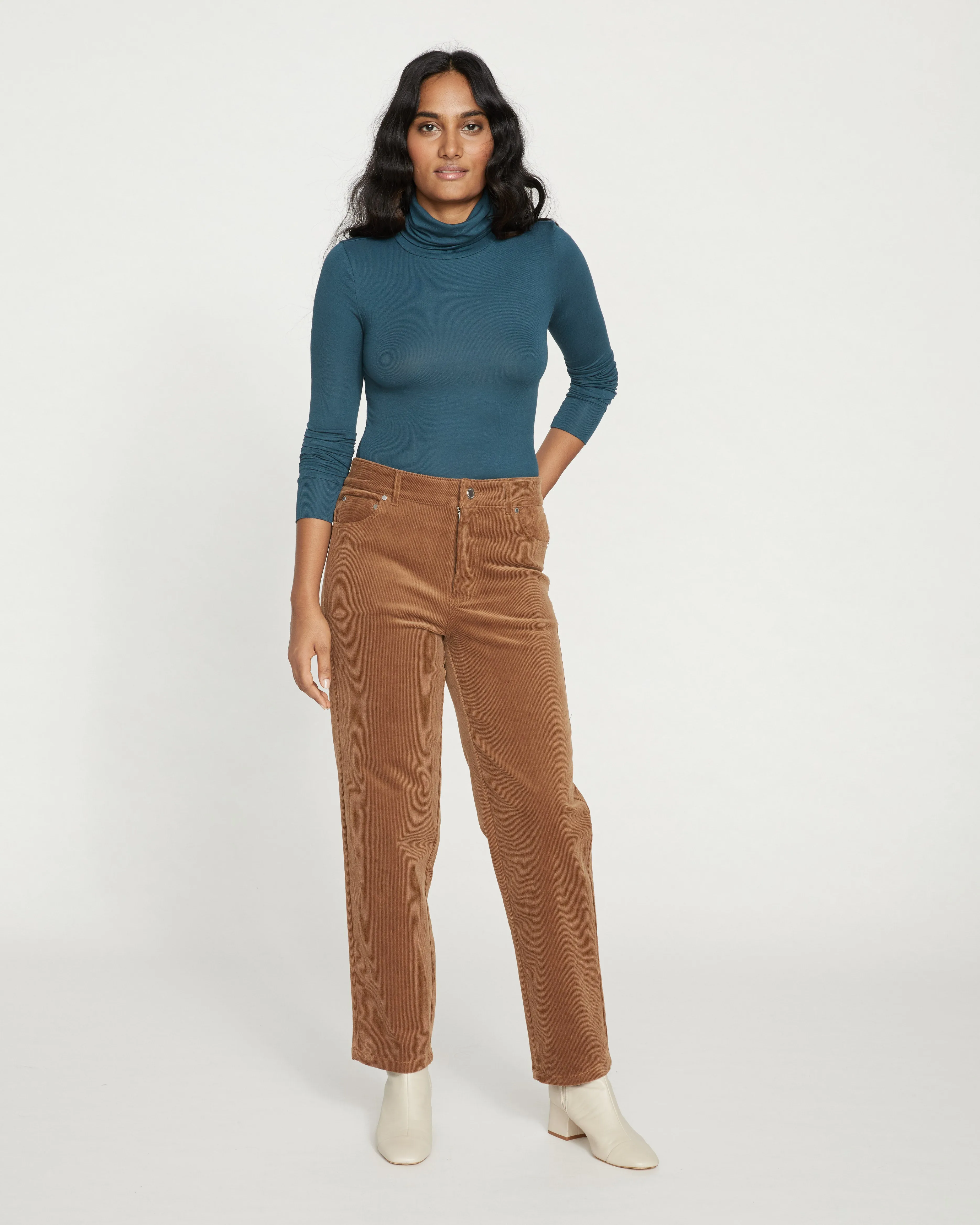 Cassidy High Rise Straight Corduroy Pants - Foie Gras sold by Universal Standard product image thumbnail 2