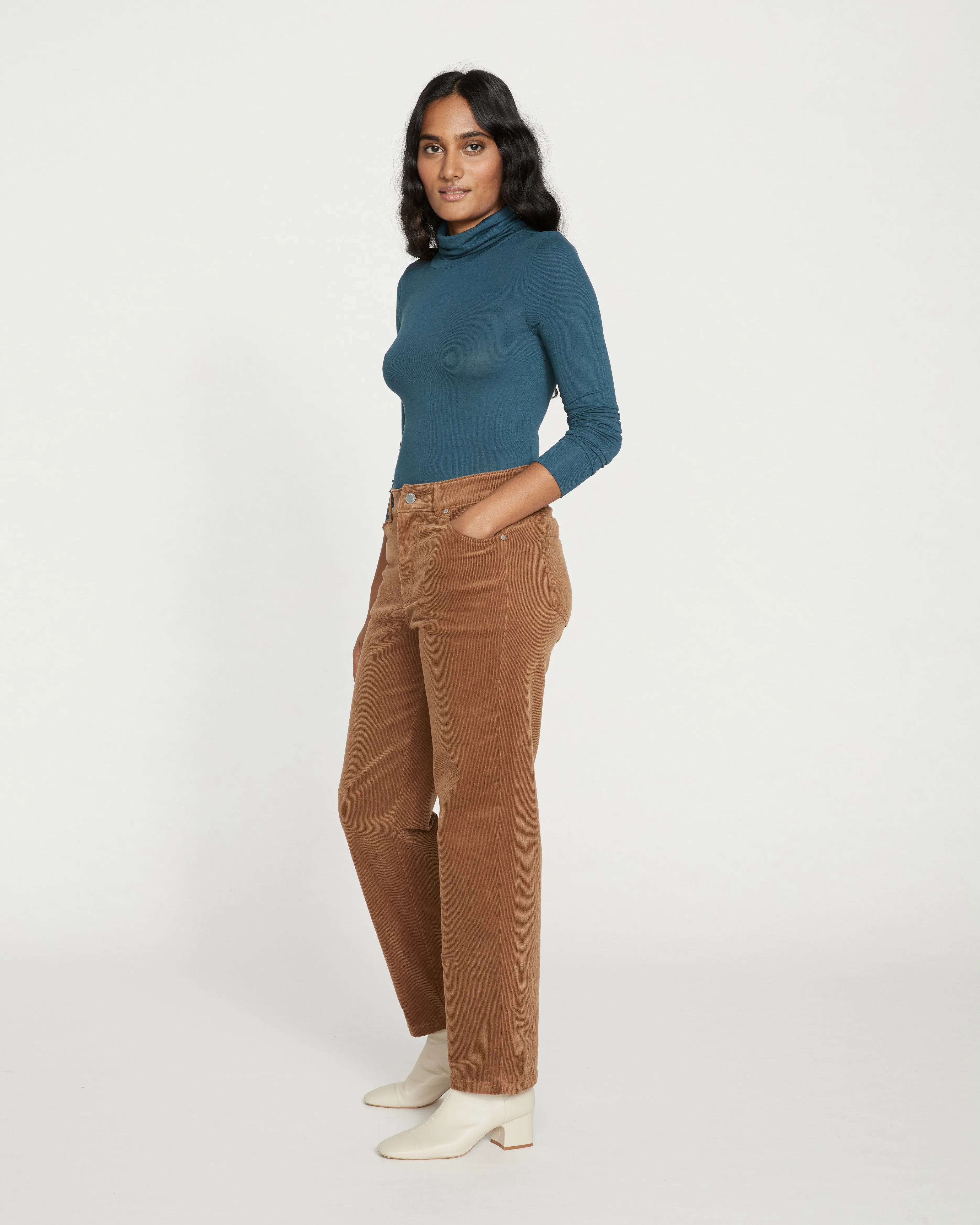 Cassidy High Rise Straight Corduroy Pants - Foie Gras sold by Universal Standard product image thumbnail 3