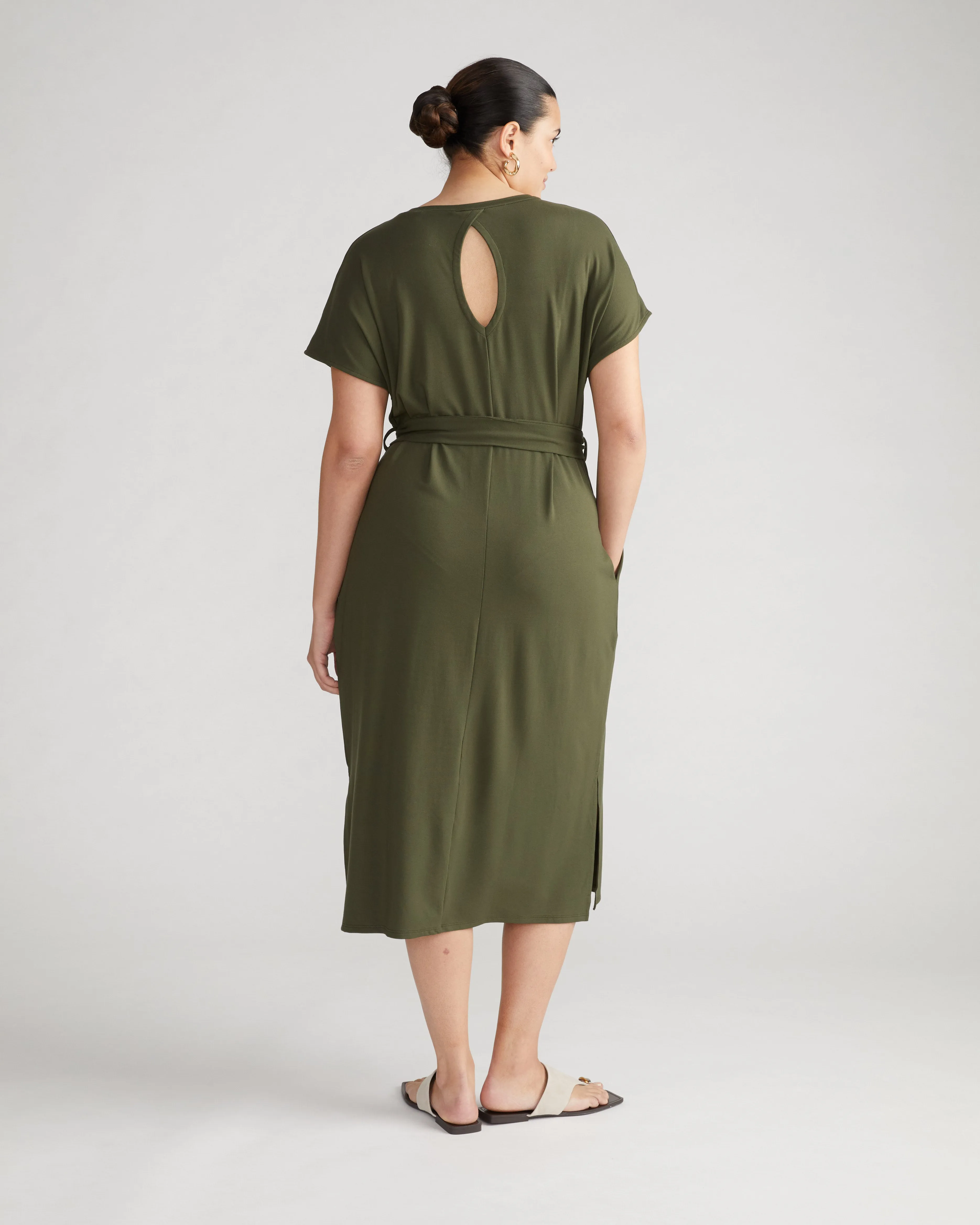 Belted Divine Jersey Dress - Nori sold by Universal Standard product image thumbnail 4