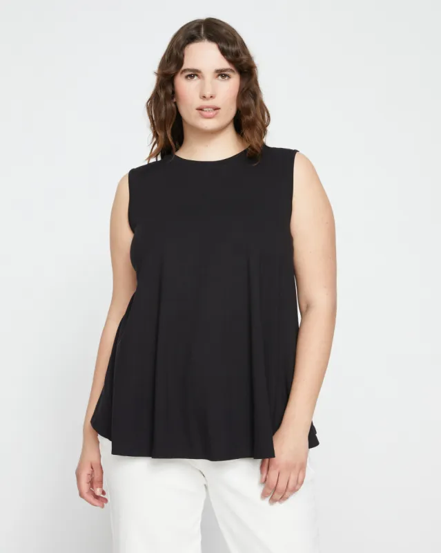 Heatwave Divine Jersey Flared Tank - Black sold by Universal Standard