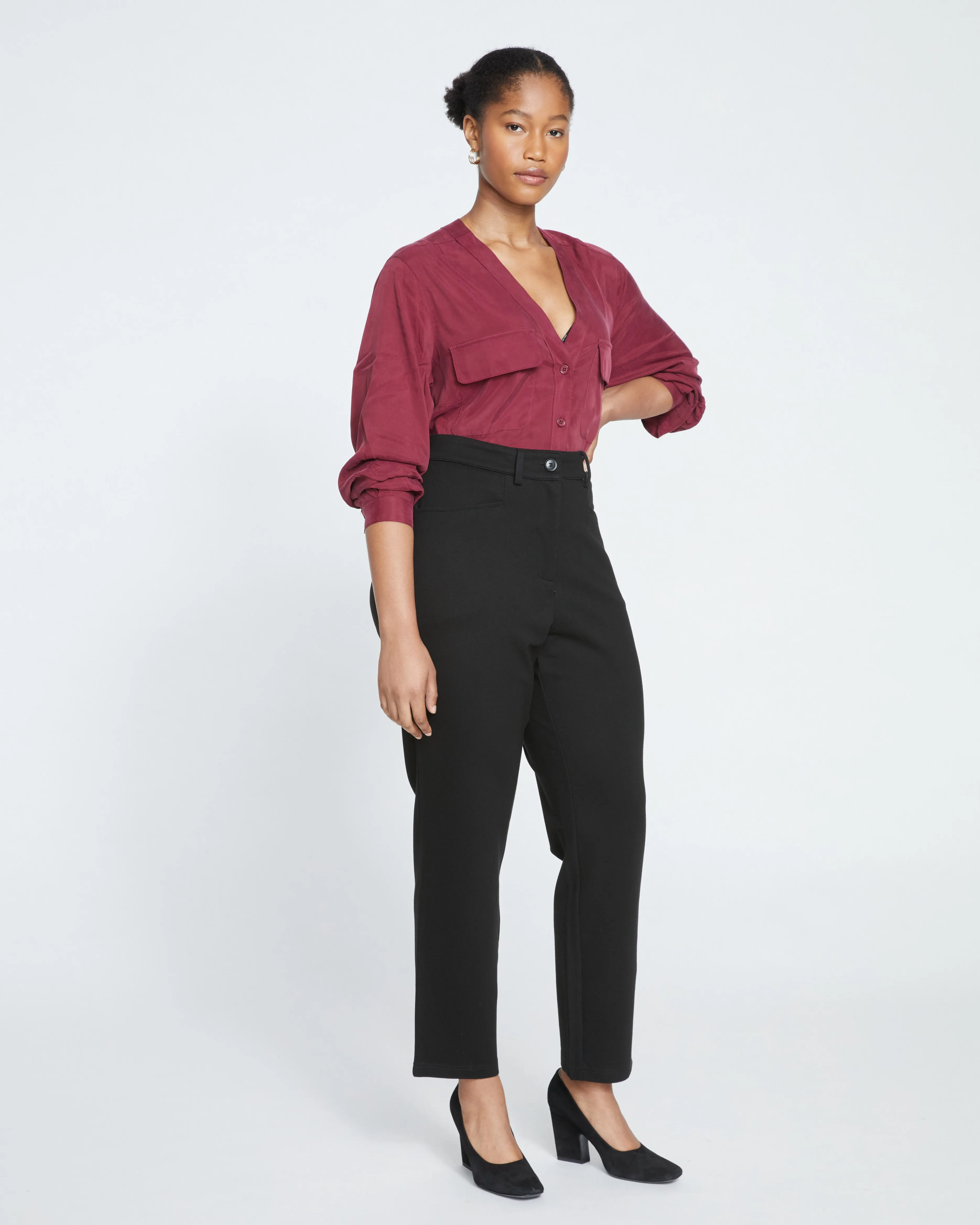 Long Cigarette Ponte Pants - Black sold by Universal Standard product image thumbnail 3