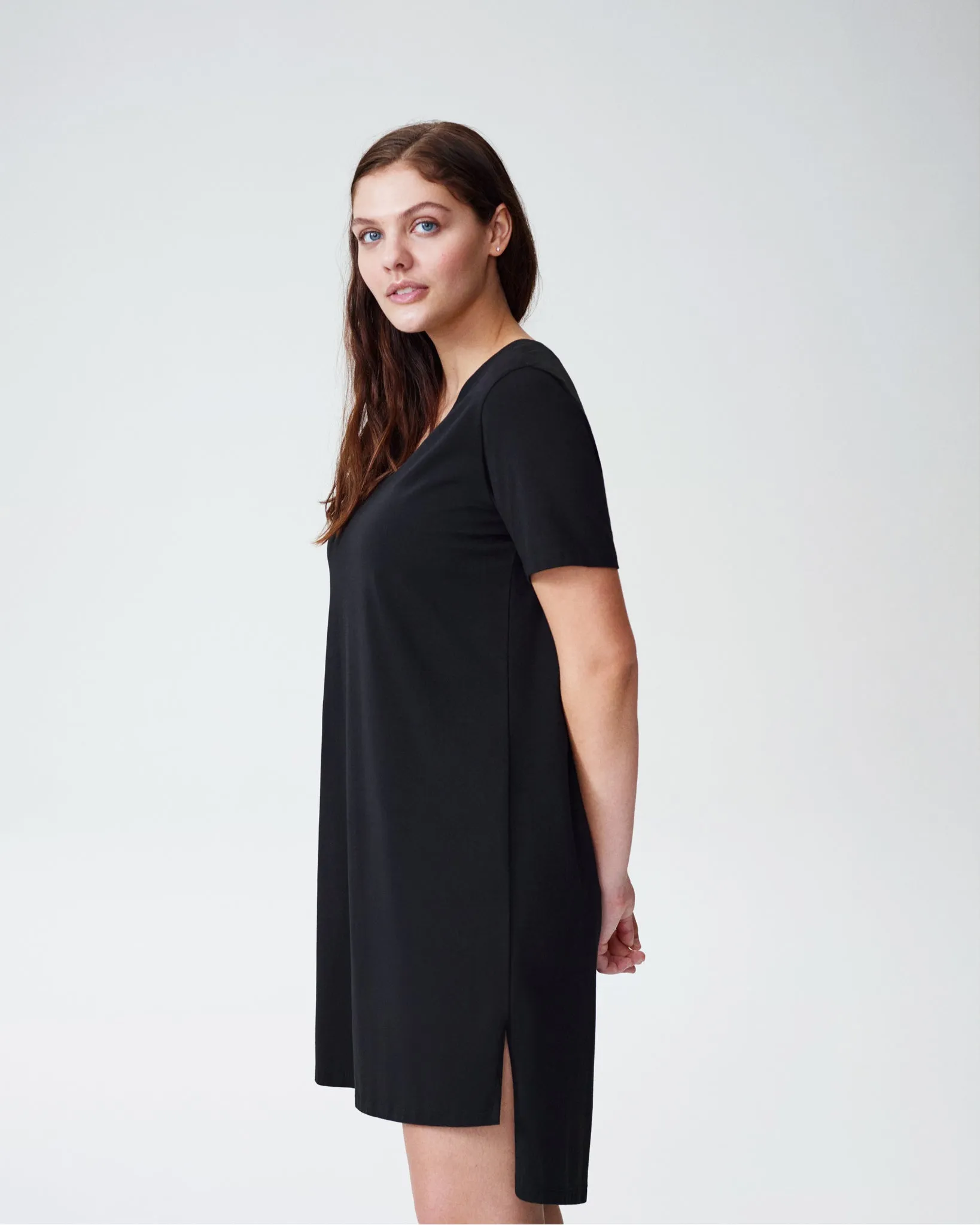 Tesino Washed Jersey Dress - Black sold by Universal Standard product image thumbnail 3