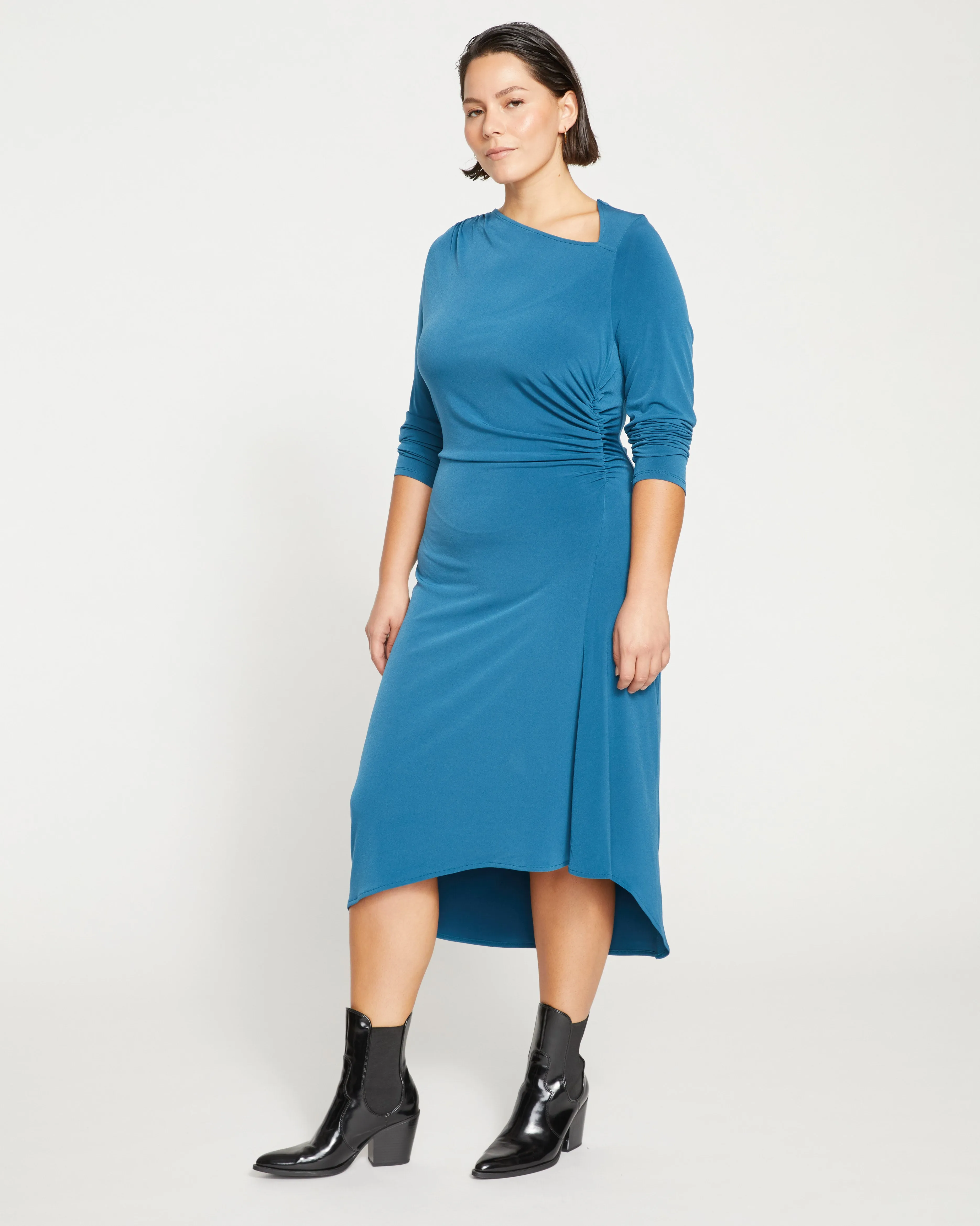 Velvety-Cool Jersey Cinched Dress - Midnight Rain sold by Universal Standard product image thumbnail 3