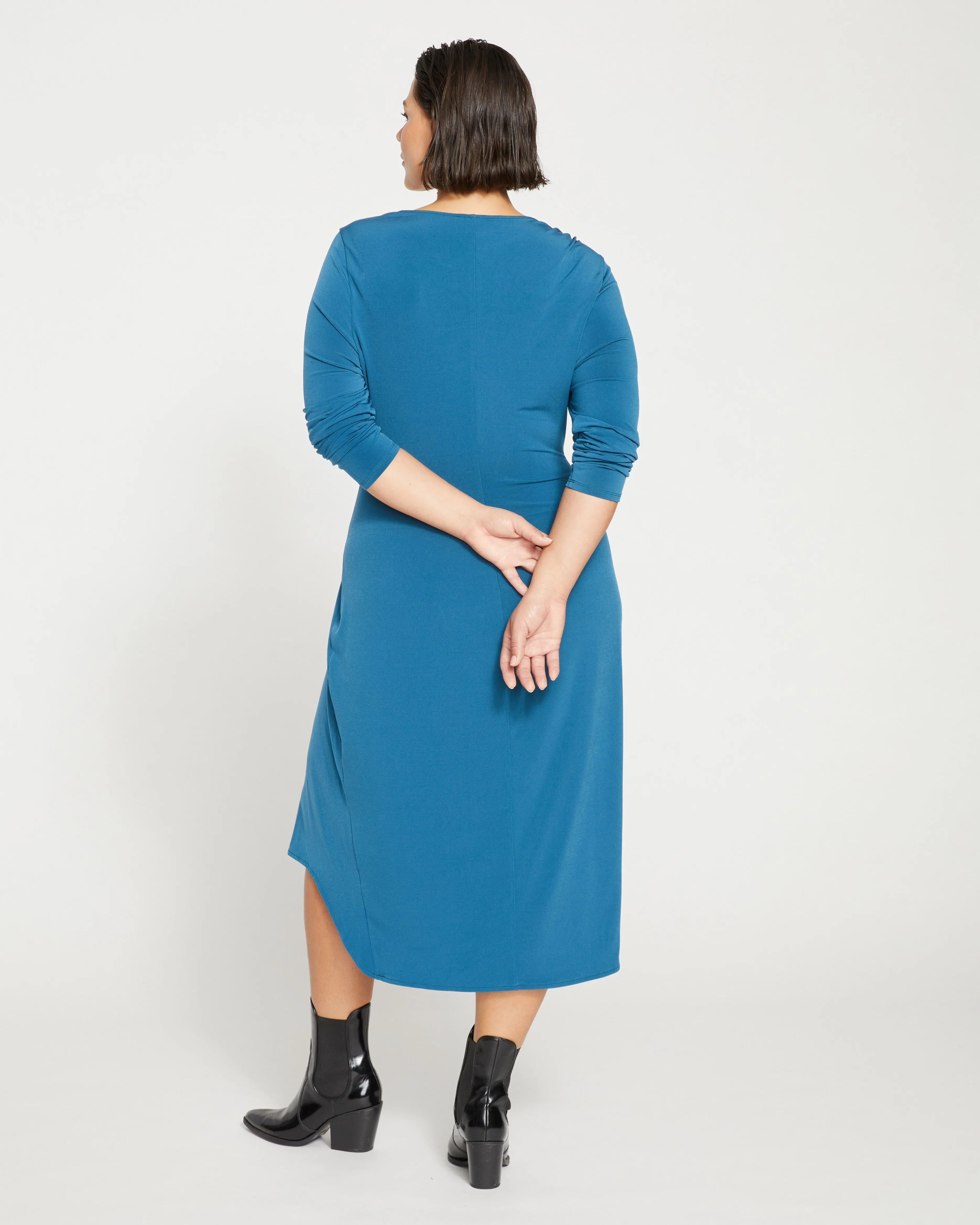 Velvety-Cool Jersey Cinched Dress - Midnight Rain sold by Universal Standard product image thumbnail 4