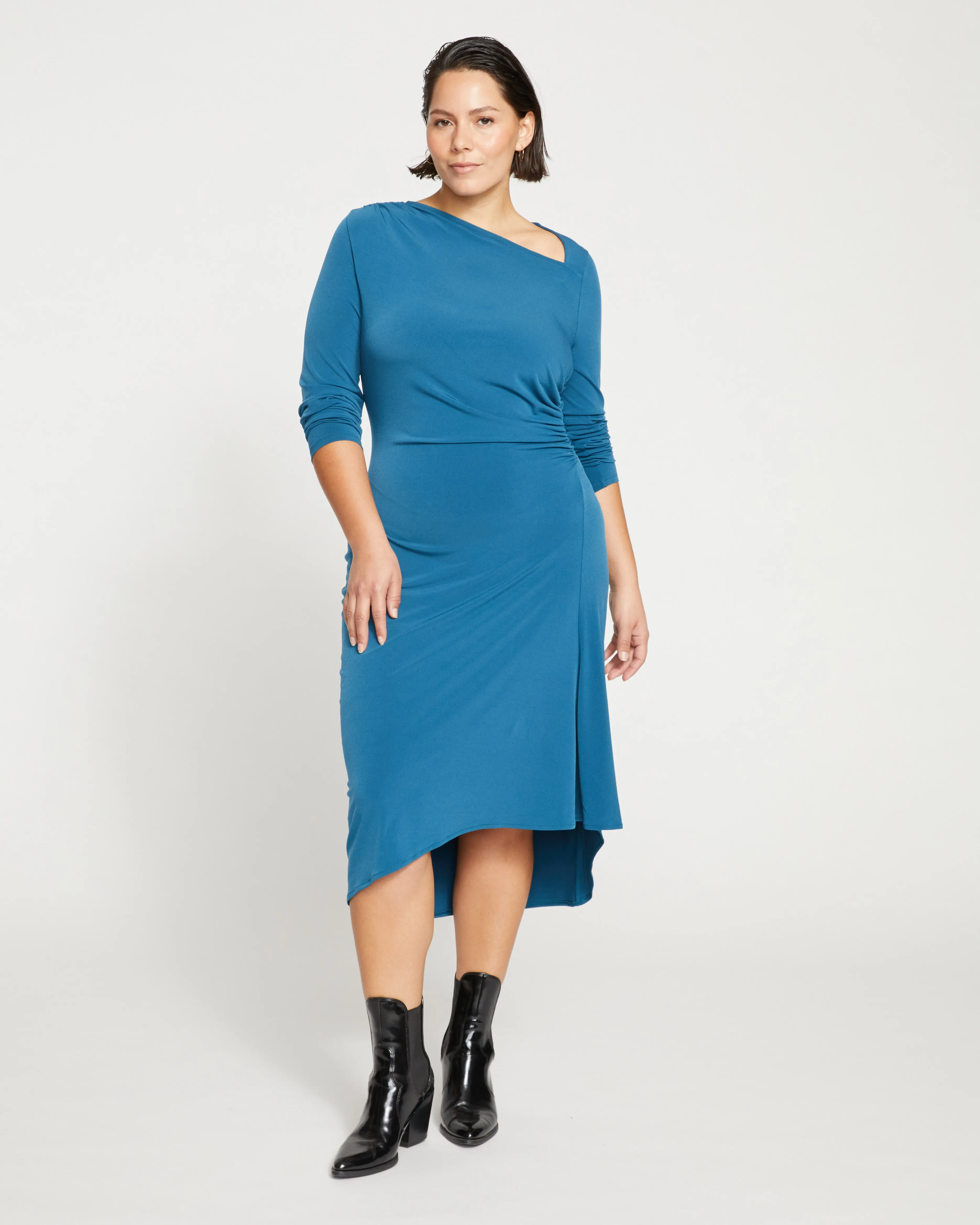 Velvety-Cool Jersey Cinched Dress - Midnight Rain sold by Universal Standard product image thumbnail 2