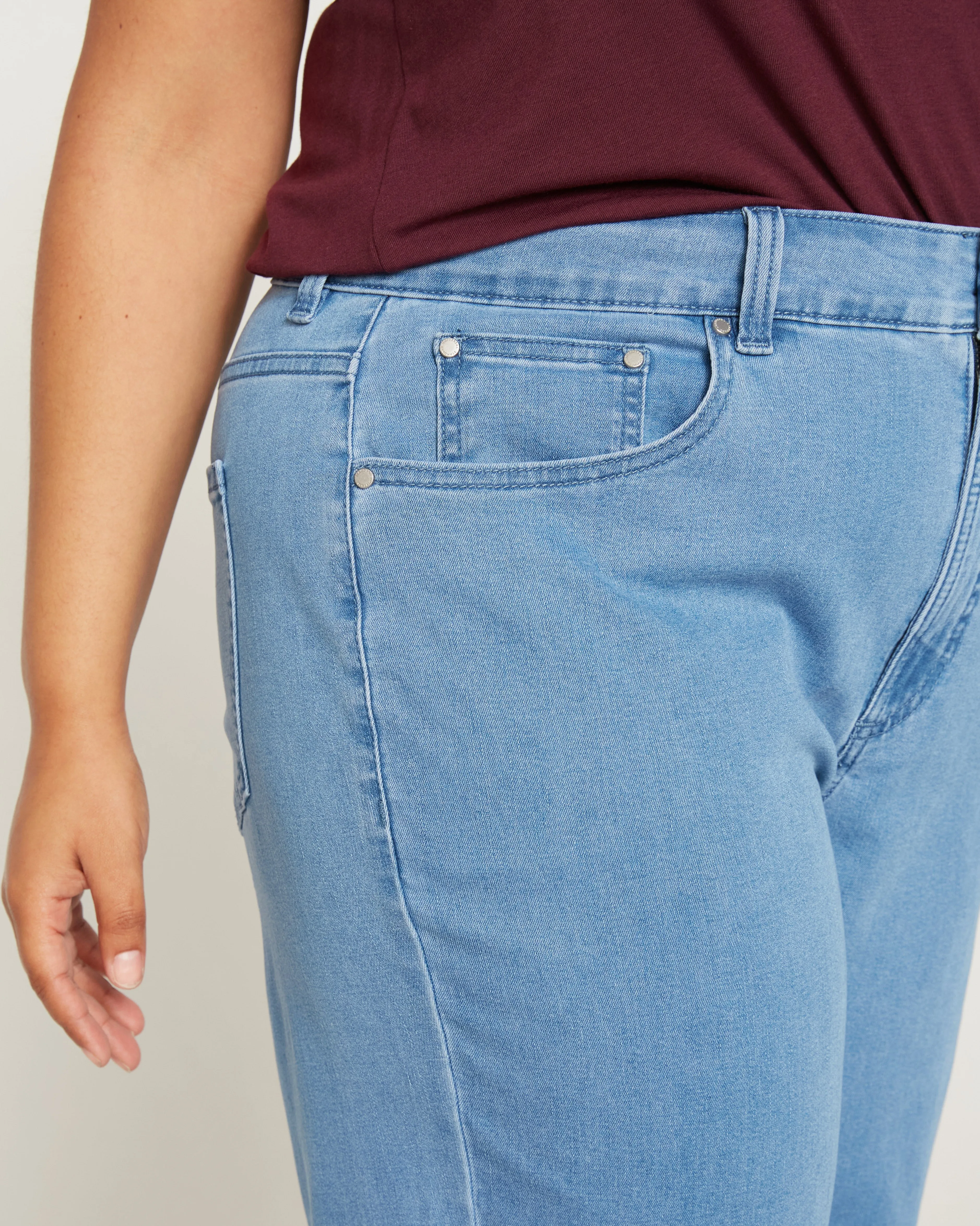 Lightweight Etta High Rise Straight Leg Jeans 28 Inch - Pacific sold by Universal Standard product image thumbnail 4