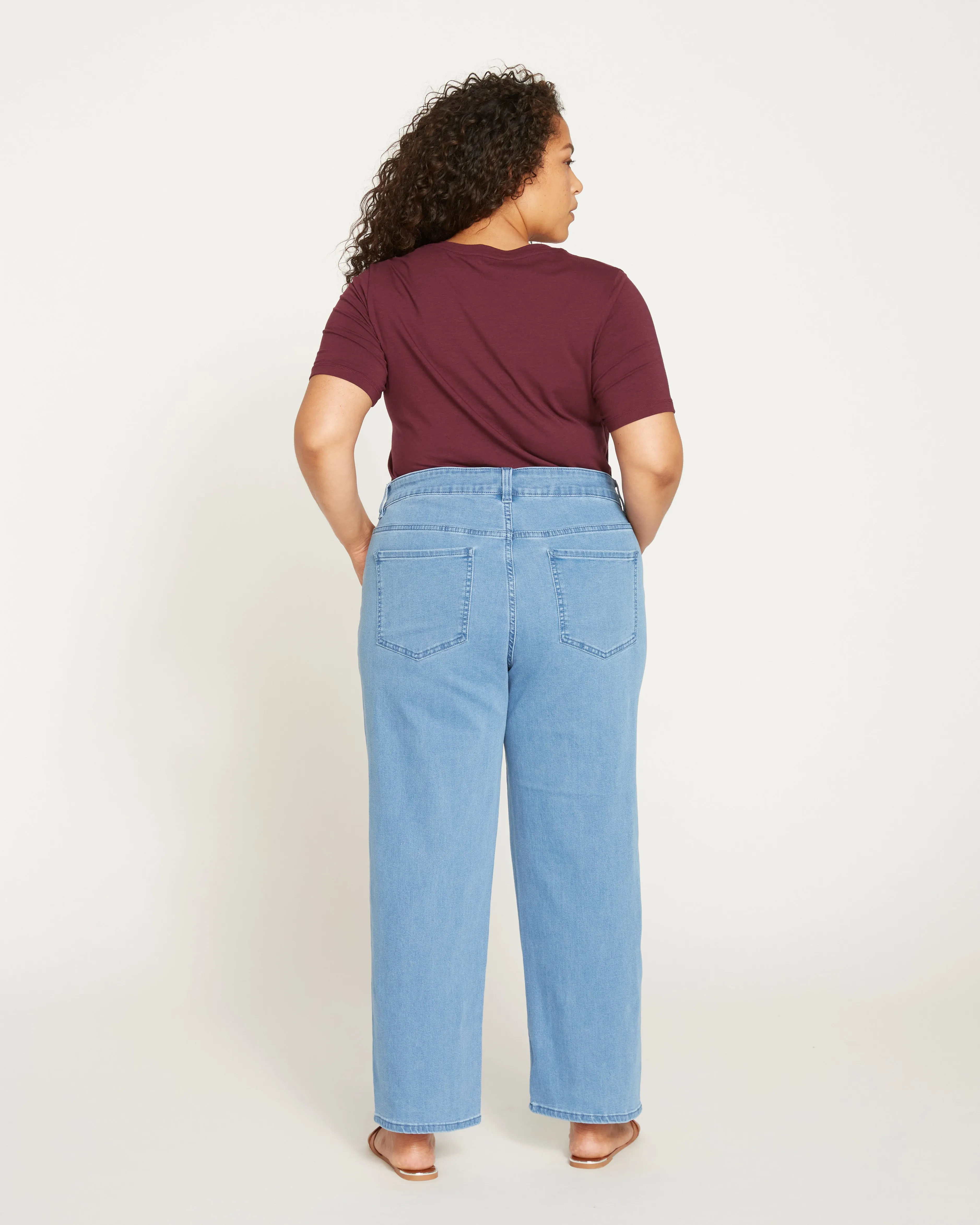 Lightweight Etta High Rise Straight Leg Jeans 28 Inch - Pacific sold by Universal Standard product image thumbnail 5