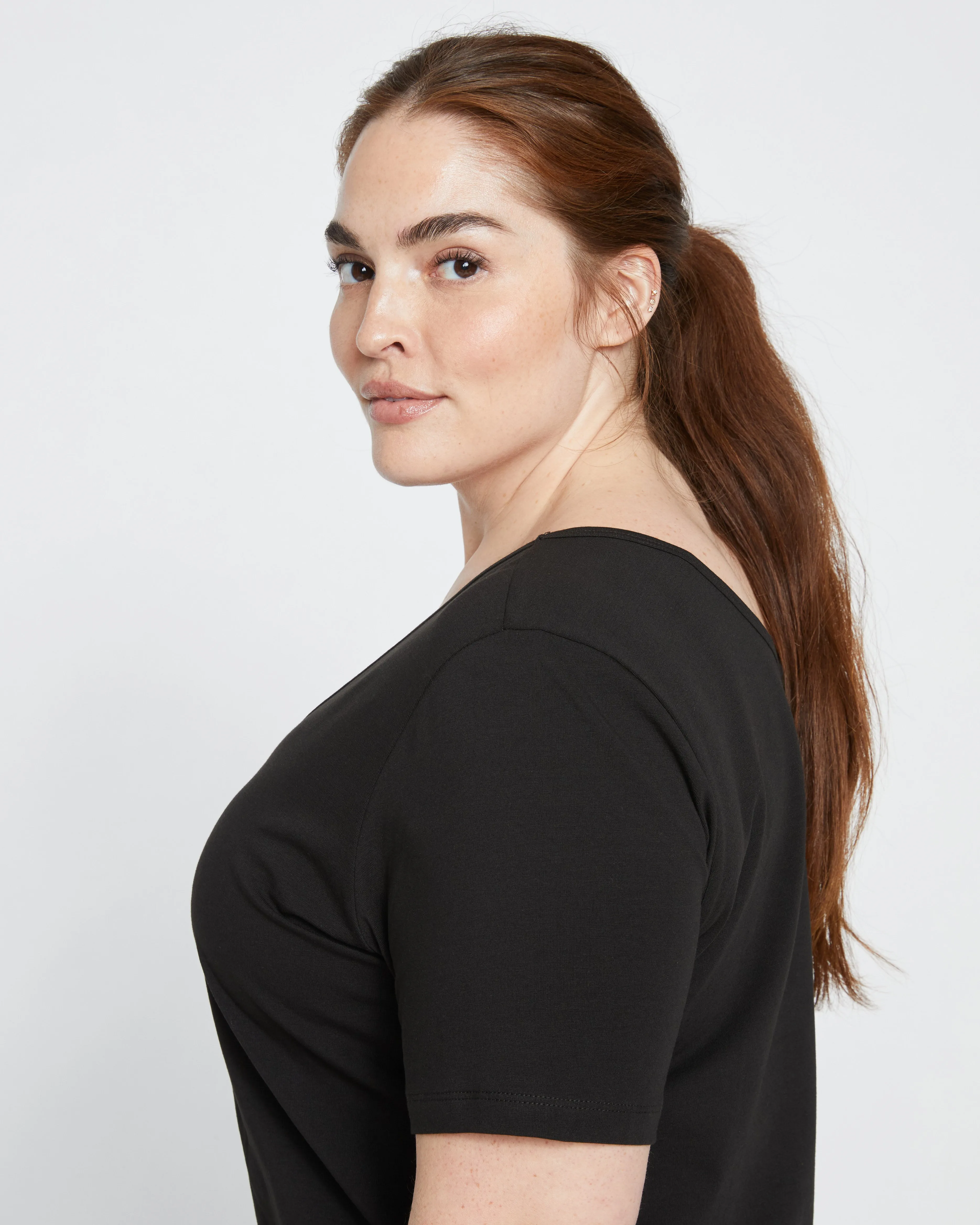 Double V Tee - Black sold by Universal Standard product image thumbnail 2