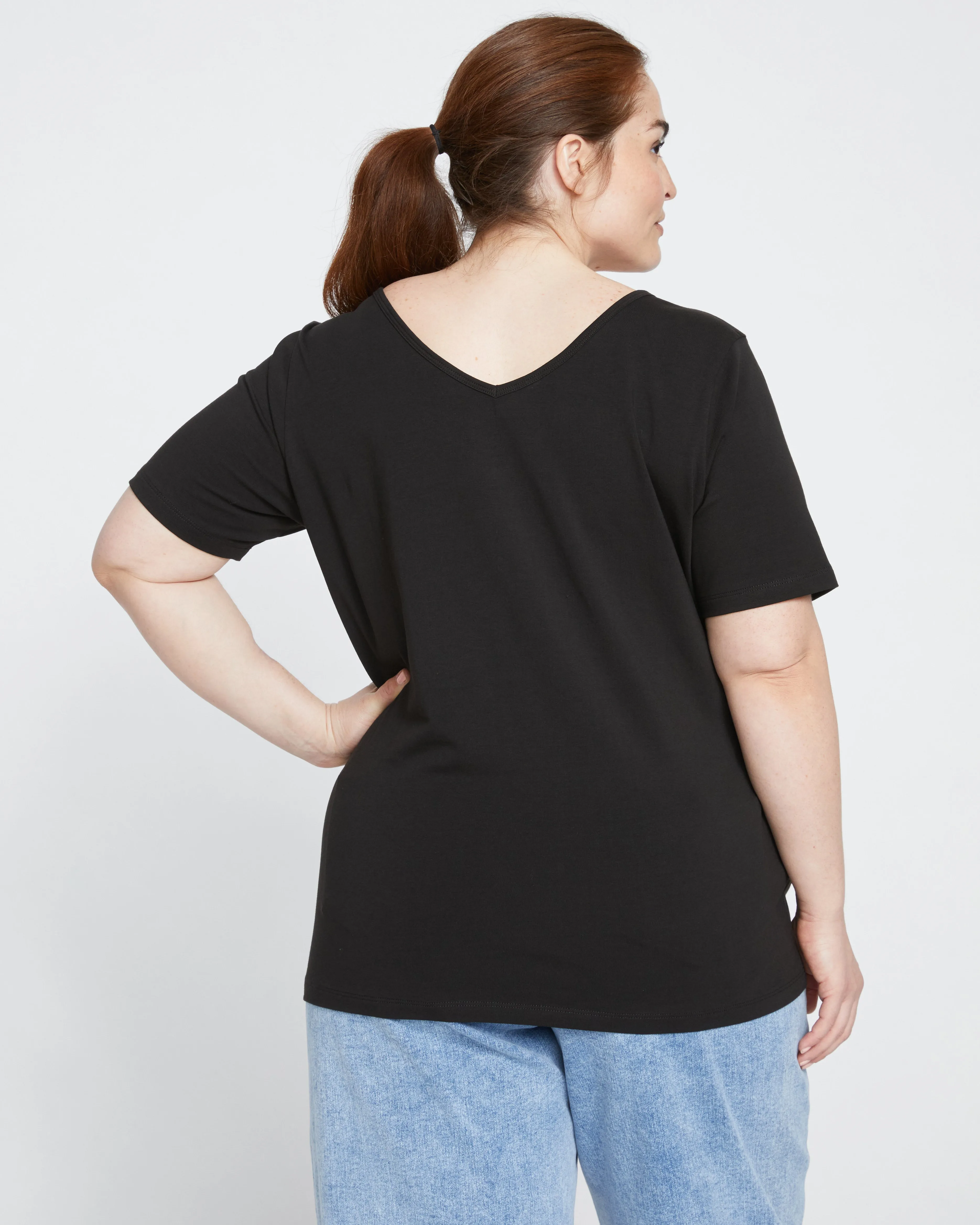 Double V Tee - Black sold by Universal Standard product image thumbnail 4