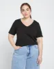 Double V Tee - Black sold by Universal Standard