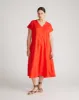 Louvre Bow Back Linen Dress - Shoreline Sunset sold by Universal Standard
