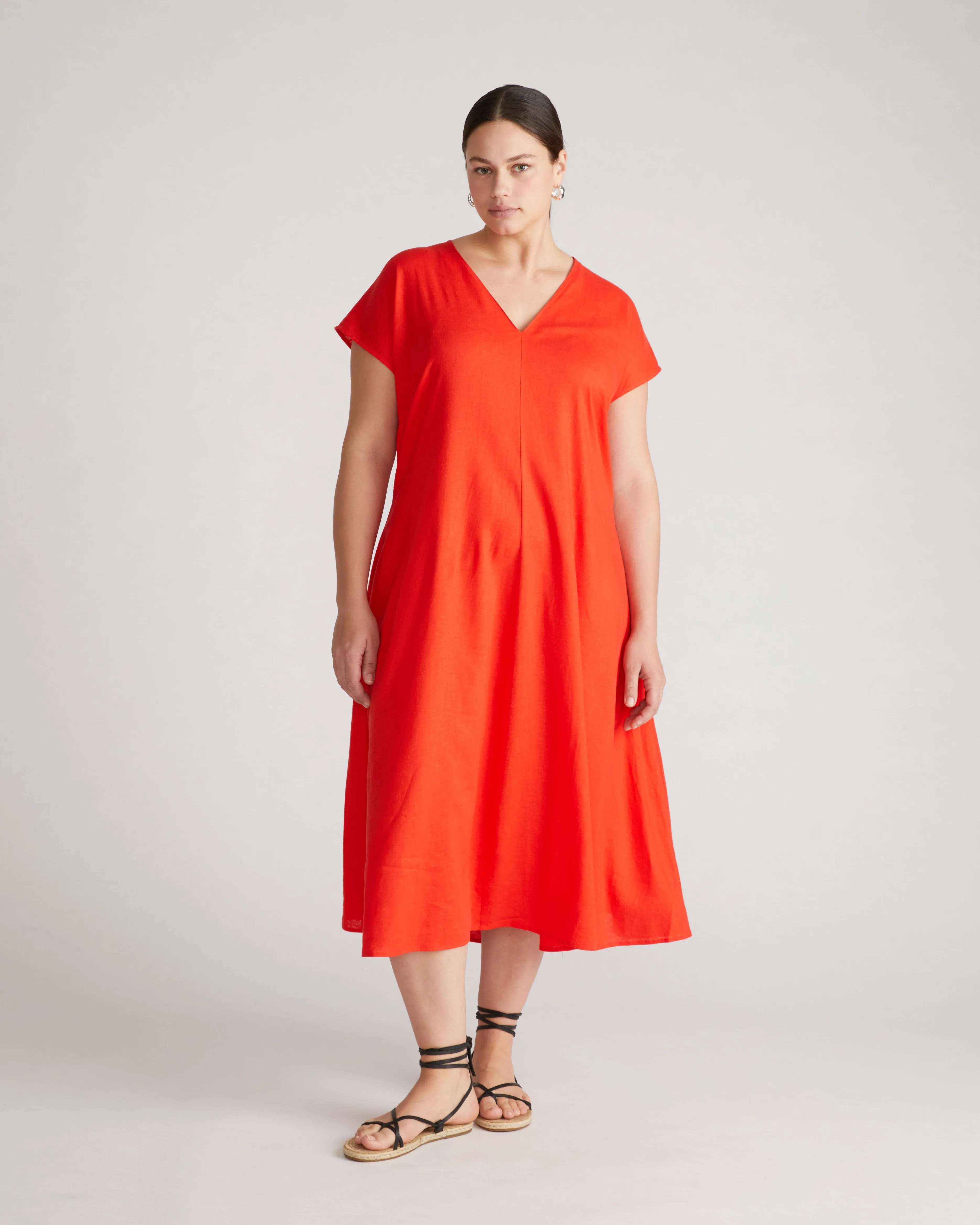 Louvre Bow Back Linen Dress - Shoreline Sunset sold by Universal Standard product image thumbnail 4
