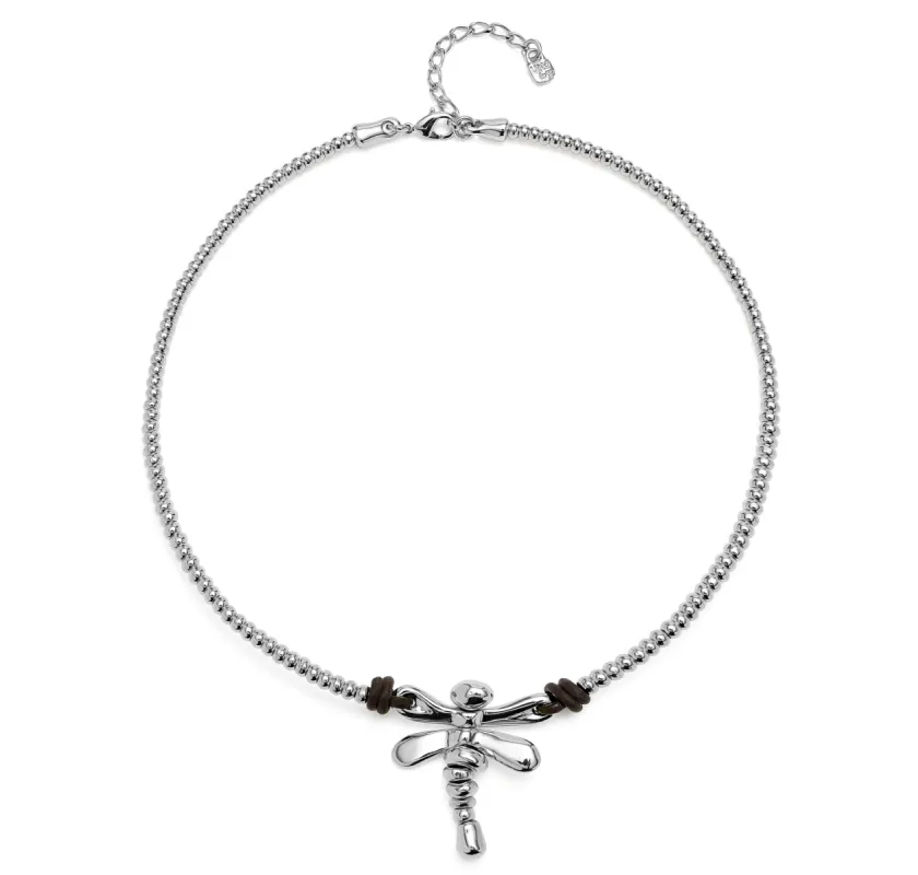 SER REBELDE DRAGONFLY SILVER NECKLACE sold by UNO de 50