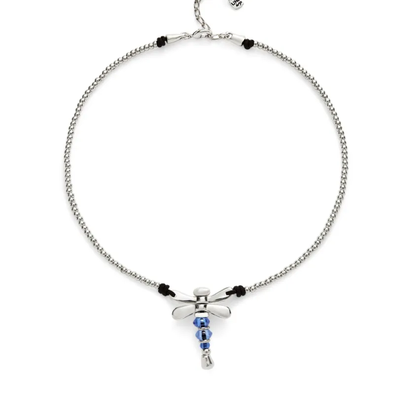 SER REBELDE CRYSTAL DRAGONFLY SILVER NECKLACE sold by UNO de 50