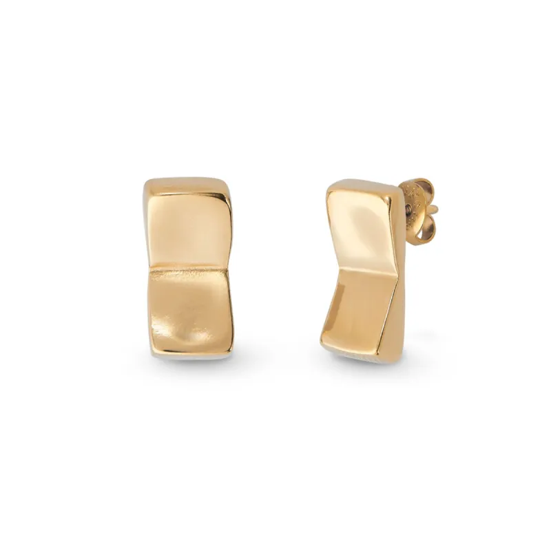 SER SIN COMPLEJOS RECTANGLE GOLD EARRINGS sold by UNO de 50