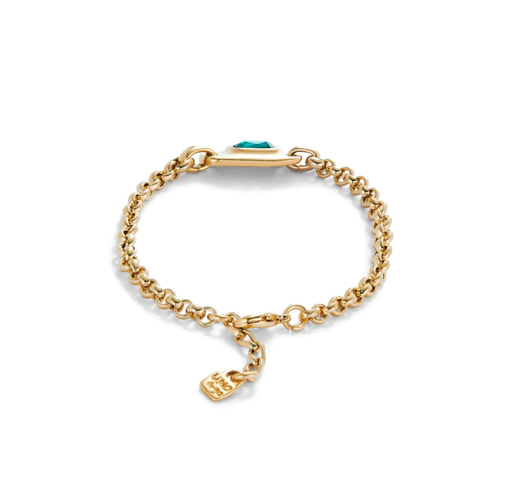 SER MAGNETICA GREEN CRYSTAL RECTANGLE GOLD CHAIN BRACELET sold by UNO de 50 product image thumbnail 3