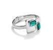 SER MAGNETICA RECTANGLE GREEN CRYSTAL SILVER SPRING BRACELET sold by UNO de 50