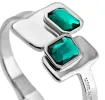 SER MAGNETICA RECTANGLE GREEN CRYSTAL SILVER SPRING BRACELET sold by UNO de 50