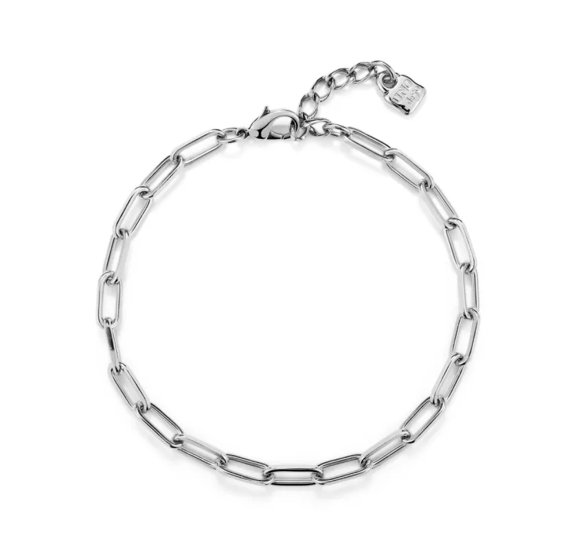 SER VALIENTE CHAIN LINK SILVER NECKLACE sold by UNO de 50