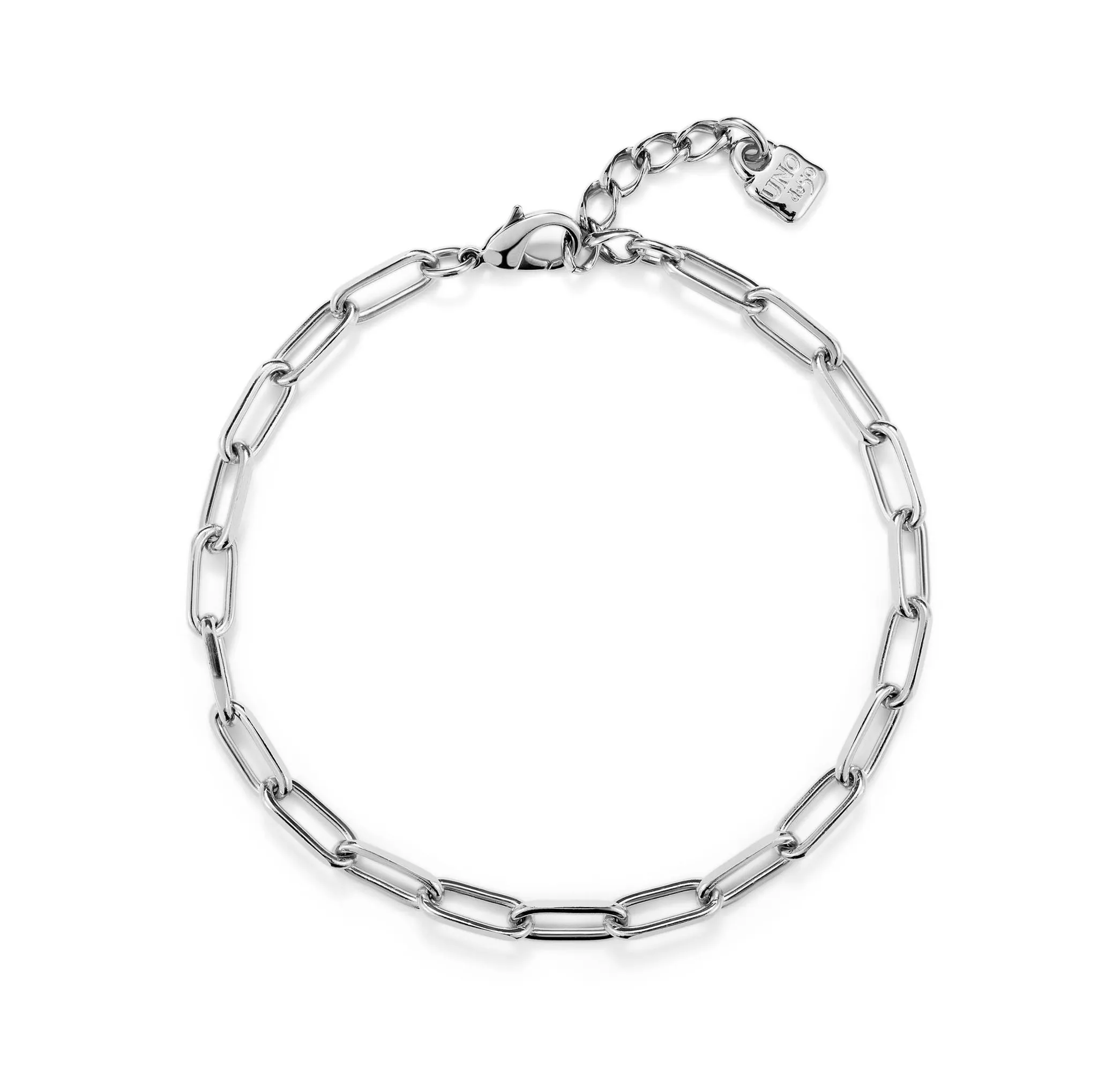 SER VALIENTE CHAIN LINK SILVER NECKLACE sold by UNO de 50