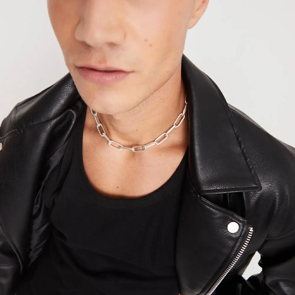 SER VALIENTE CHAIN LINK SILVER NECKLACE sold by UNO de 50 product image thumbnail 2