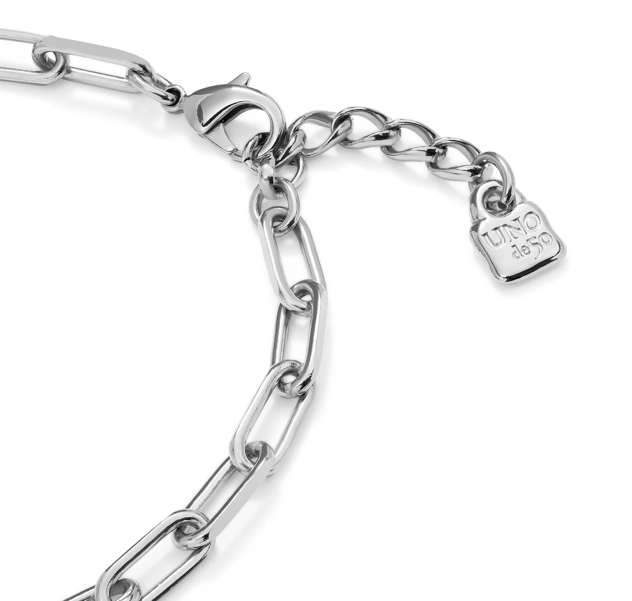 SER VALIENTE CHAIN LINK SILVER NECKLACE sold by UNO de 50 product image thumbnail 4