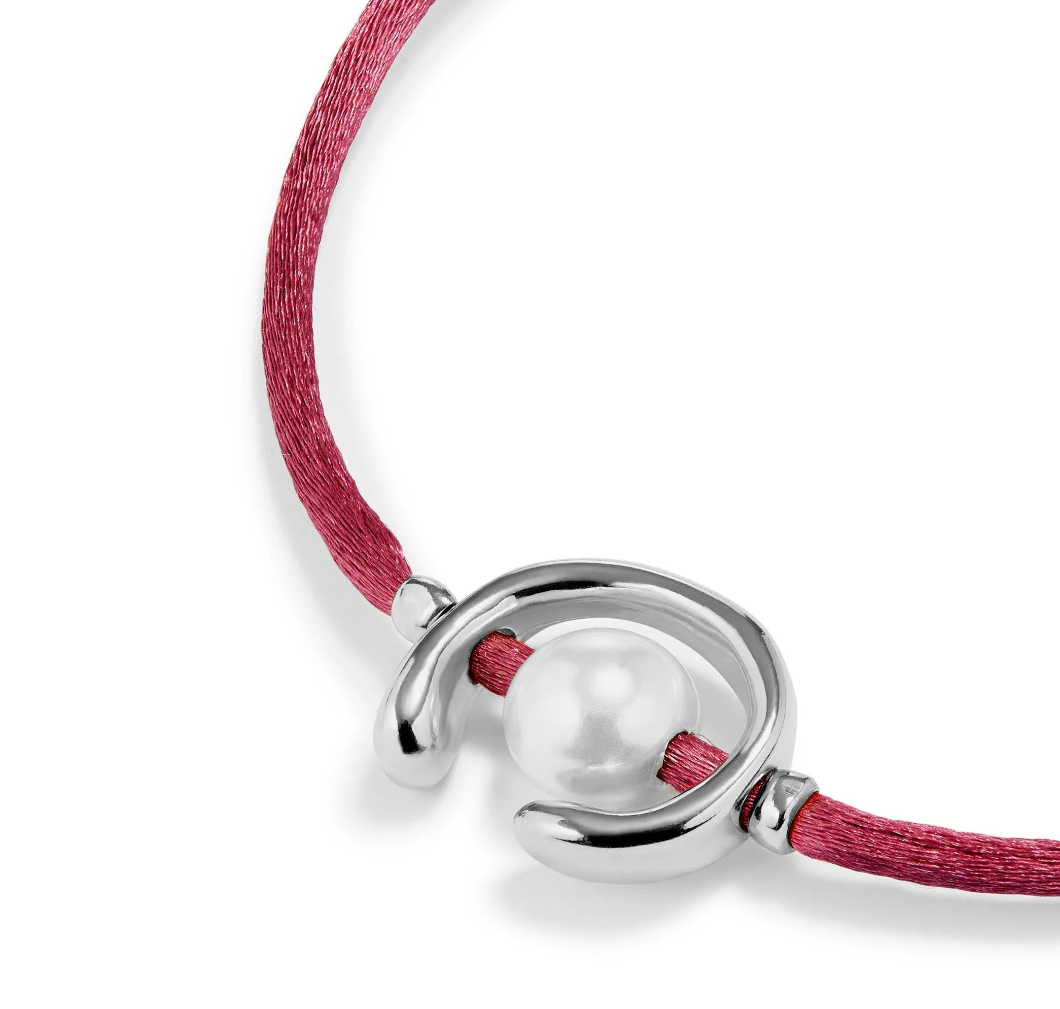 SER DIFERENTE PEARL BURGUNDY CORD BRACELET sold by UNO de 50 product image thumbnail 4