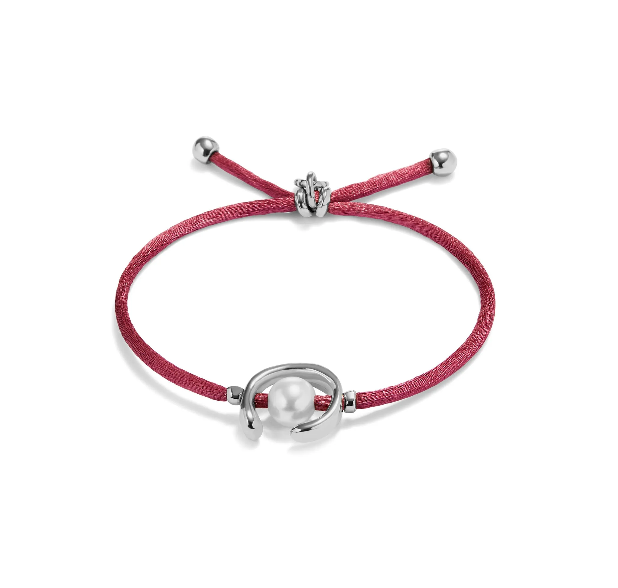 SER DIFERENTE PEARL BURGUNDY CORD BRACELET sold by UNO de 50