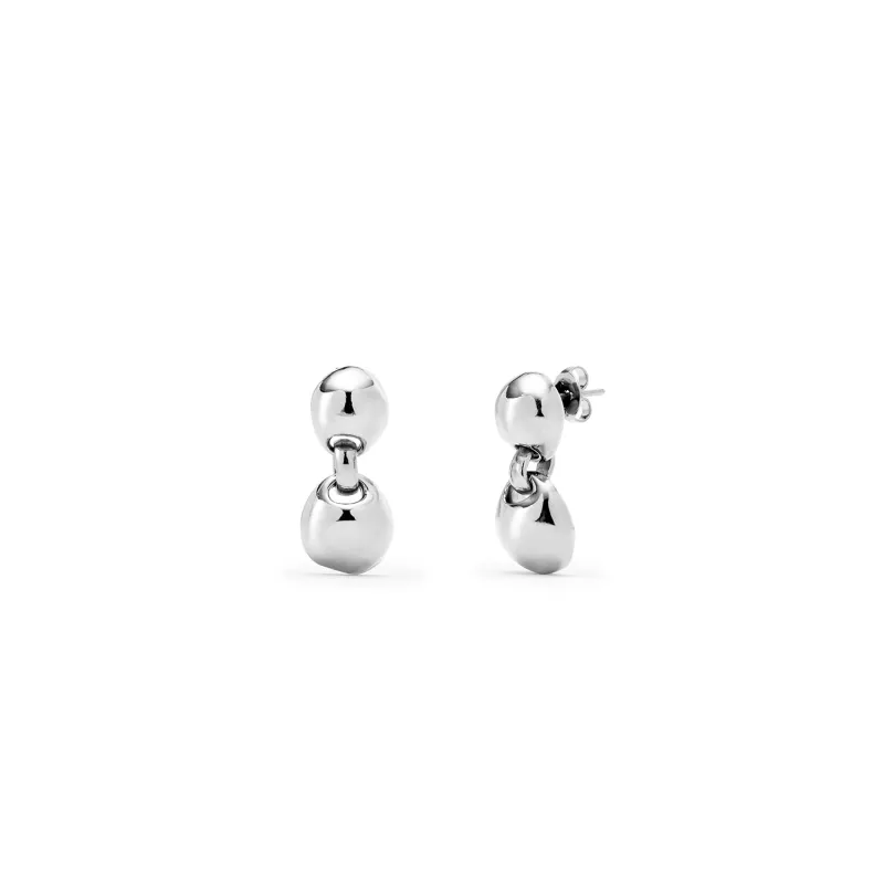SER INTREPIDA DOUBLE SPHERE SILVER EARRINGS sold by UNO de 50