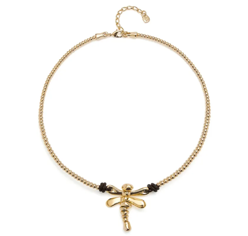 SER REBELDE DRAGONFLY GOLD NECKLACE sold by UNO de 50