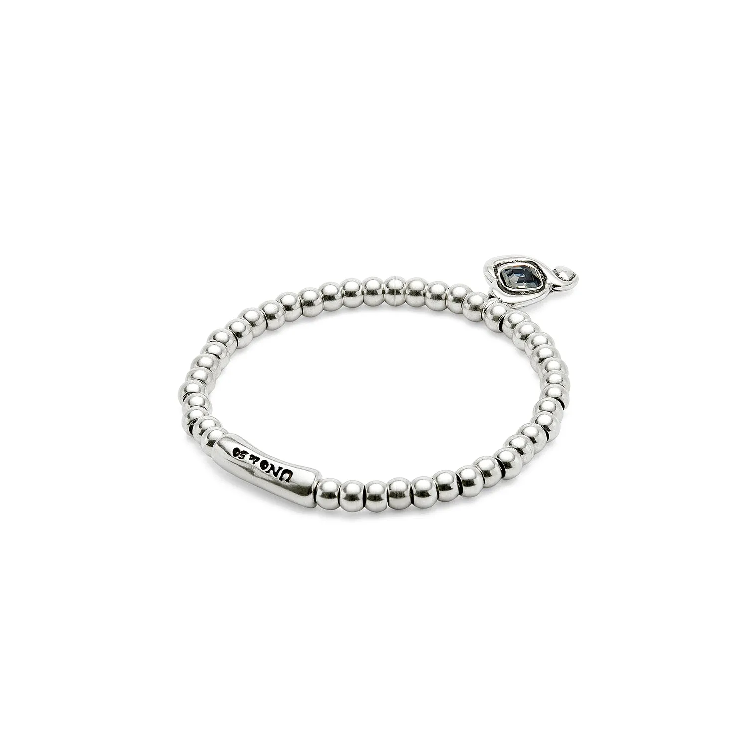 SER EXPRESIVA BLACK CRYSTAL HEART STRETCH SILVER BRACELET sold by UNO de 50 product image thumbnail 3