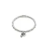 SER EXPRESIVA BLACK CRYSTAL HEART STRETCH SILVER BRACELET sold by UNO de 50