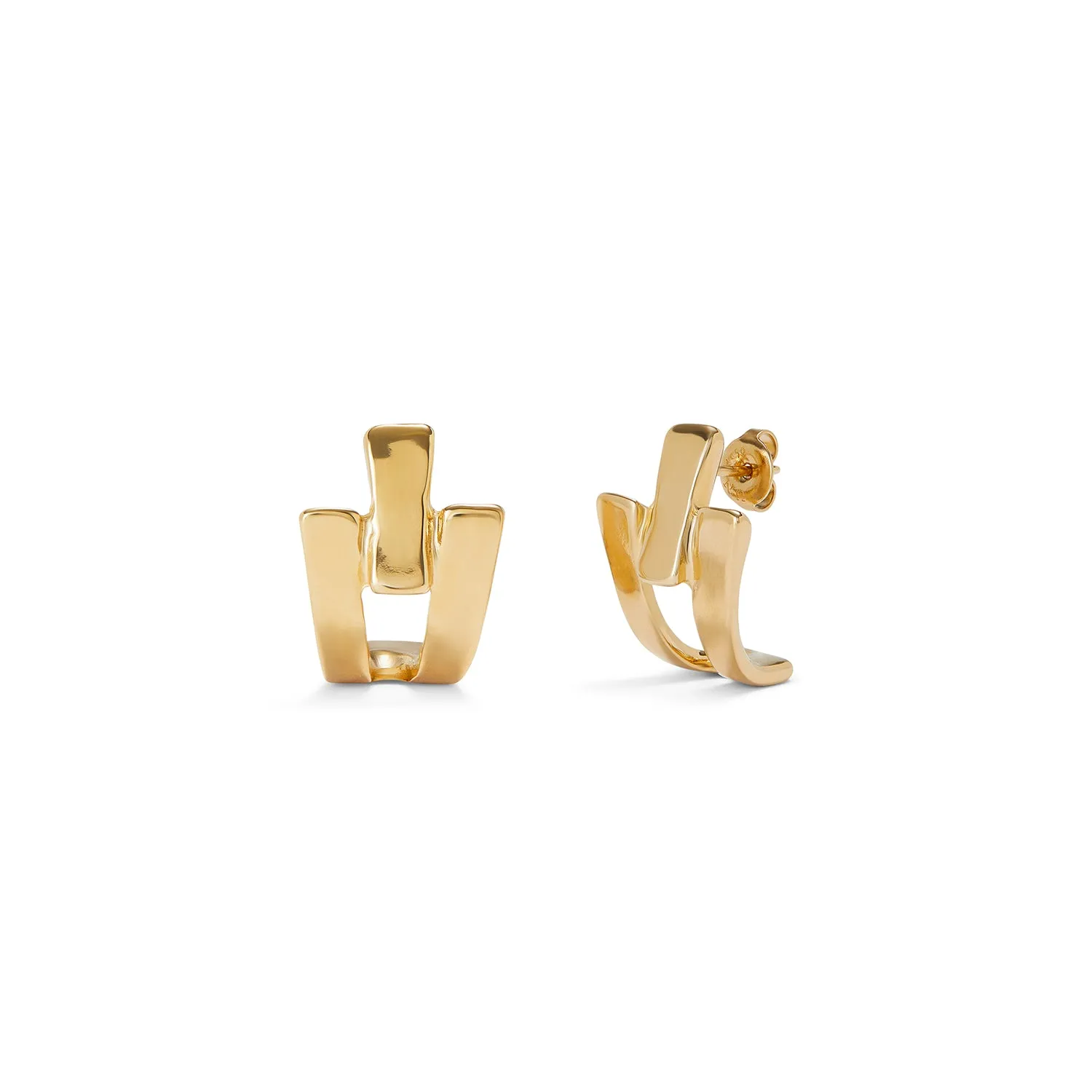 SER ORIGINAL OVERLAP GOLD EARRINGS sold by UNO de 50