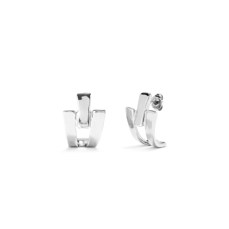 SER ORIGINAL OVERLAP SILVER EARRINGS sold by UNO de 50