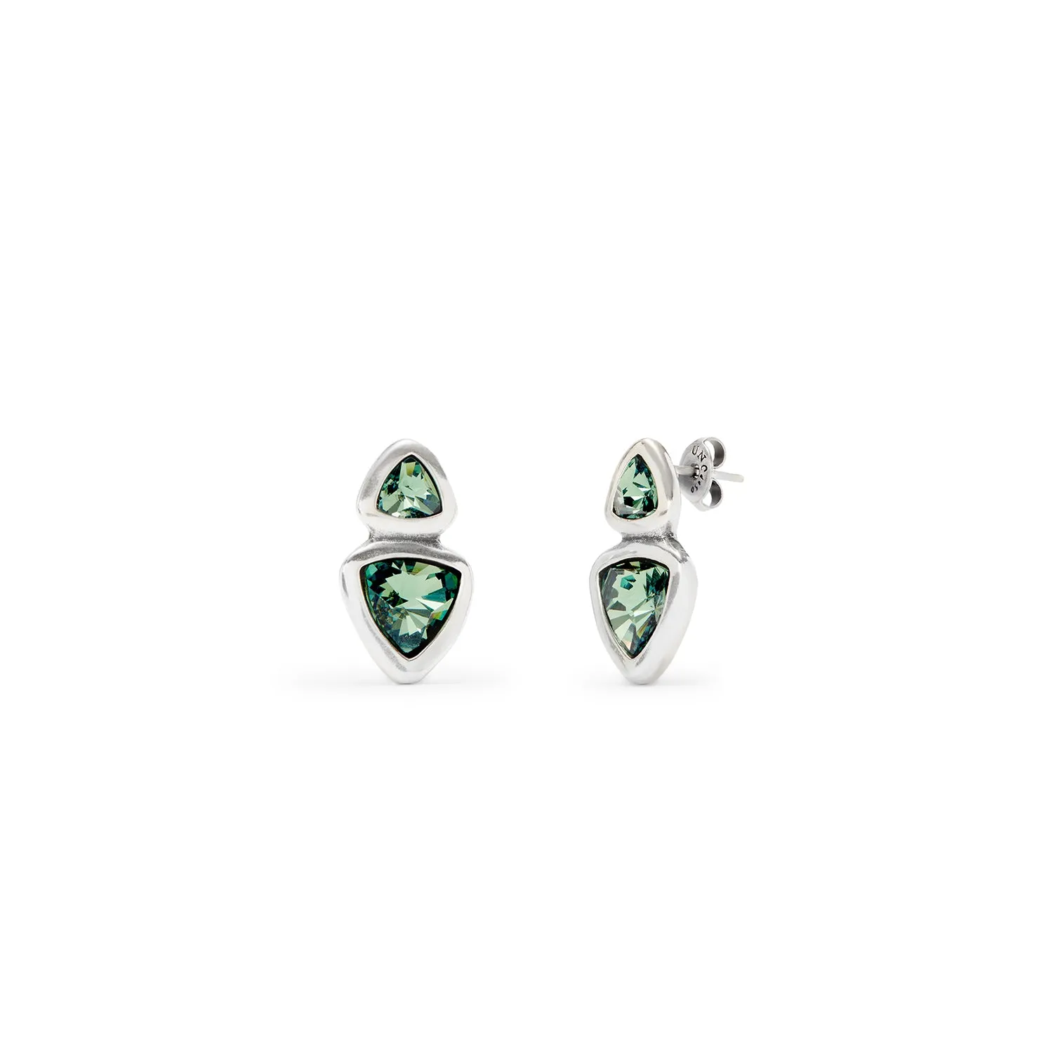 SER CAMALEONICA DOUBLE TRIANGLE SILVER EARRINGS sold by UNO de 50