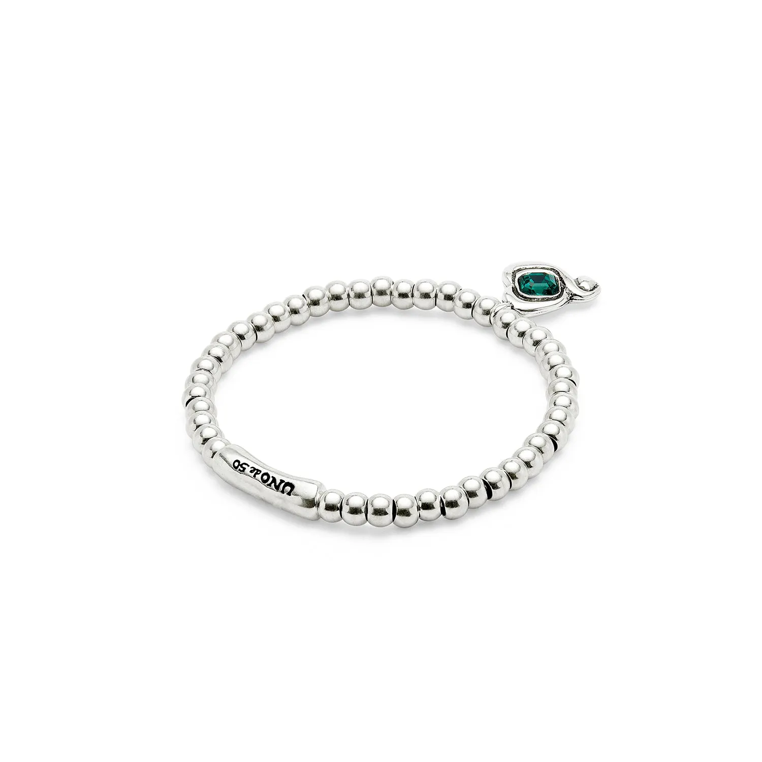 SER EXRESIVA GREEN CRYSTAL HEART STRETCH SILVER BRACELET sold by UNO de 50 product image thumbnail 3