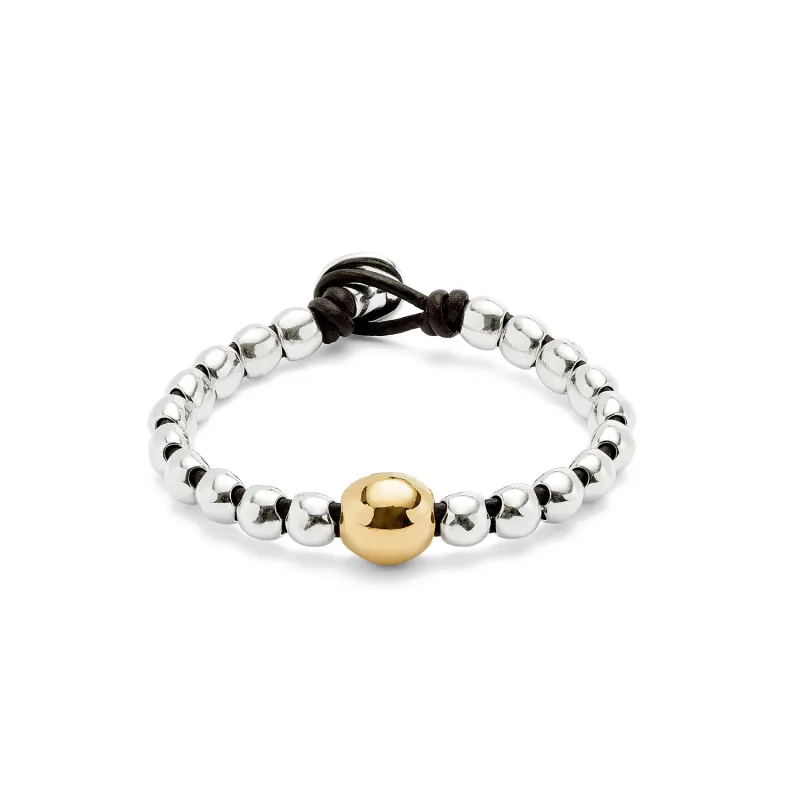 SER INTREPIDA SPHERE SILVER TWO TONE BRACELET sold by UNO de 50