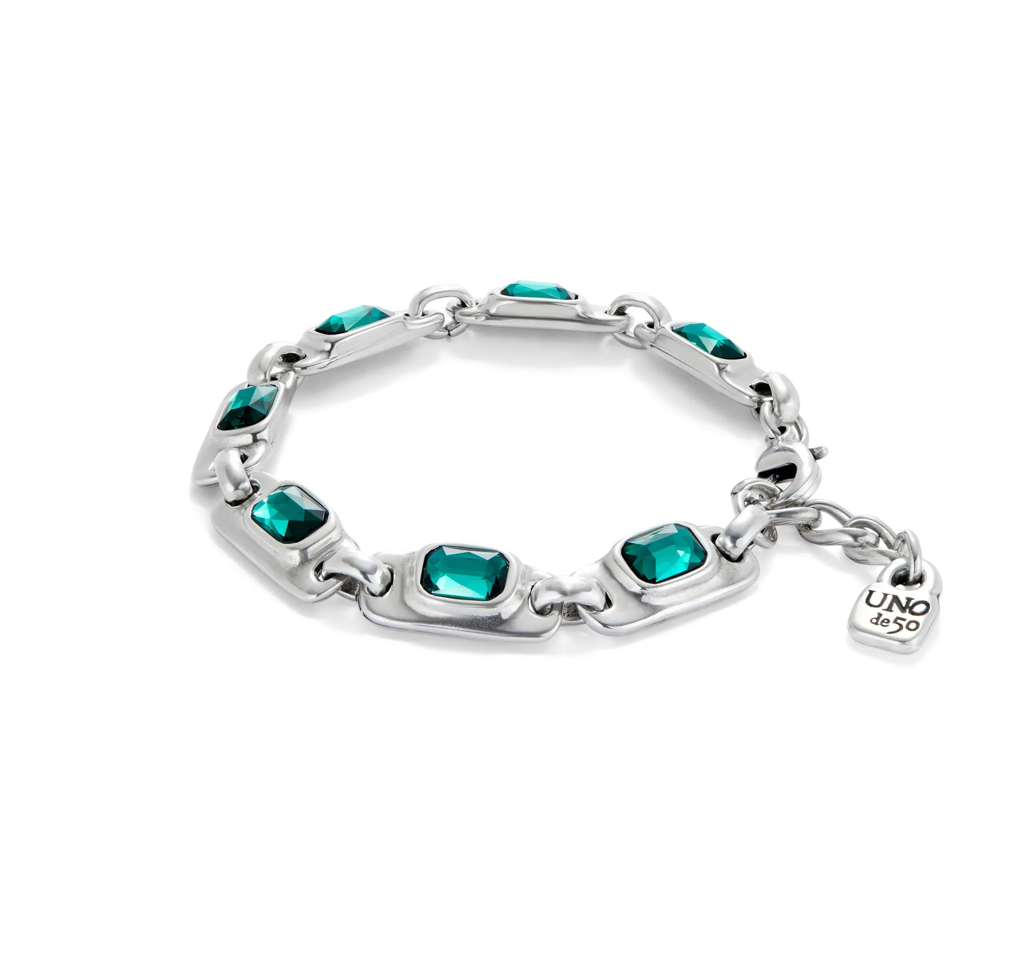 SER MAGNETICA GREEN CRYSTAL SILVER BRACELET sold by UNO de 50 product image thumbnail 3