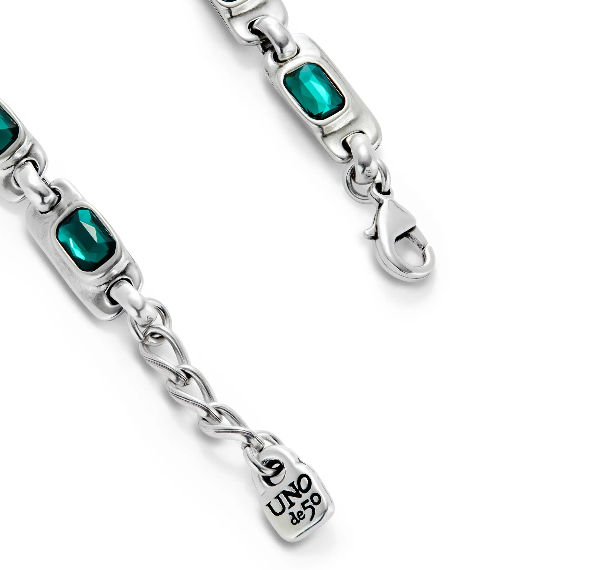 SER MAGNETICA GREEN CRYSTAL SILVER BRACELET sold by UNO de 50 product image thumbnail 4